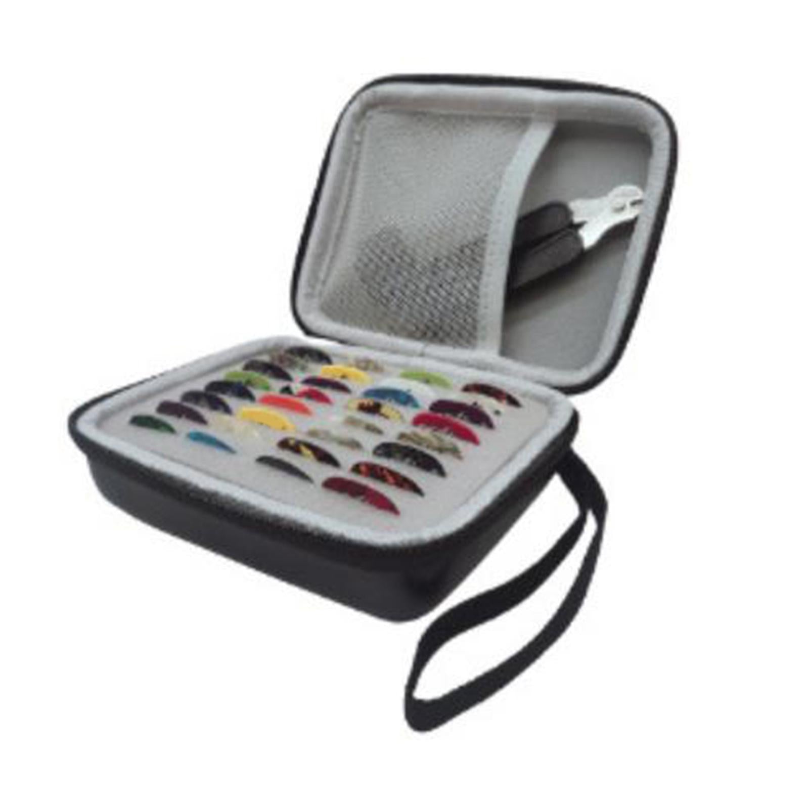 Leather Guitar Picks Holder Case Plectrums Bag for Guitar Pick Black