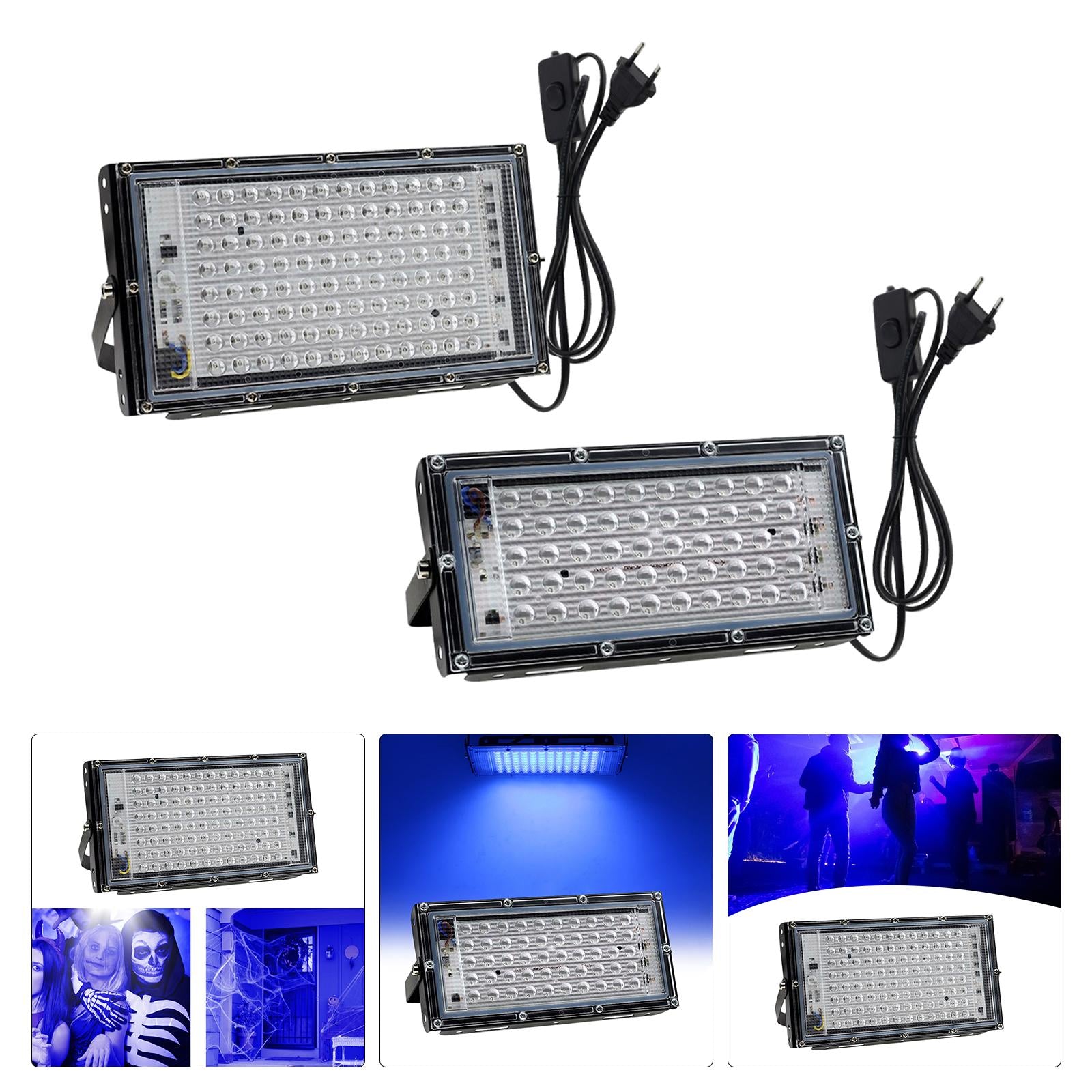 LED UV Black Lights Stage Blacklight Ultraviolet Flood Effect Light 50W