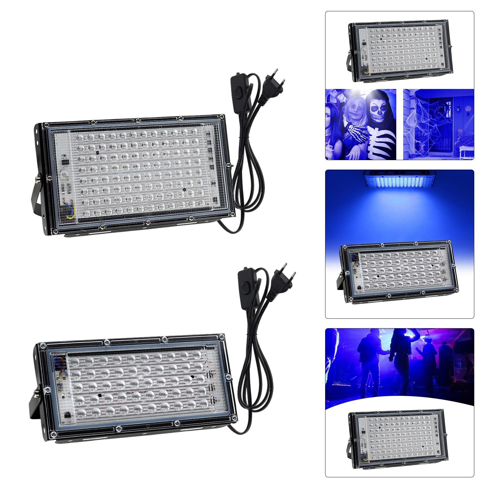 LED UV Black Lights Stage Blacklight Ultraviolet Flood Effect Light 50W