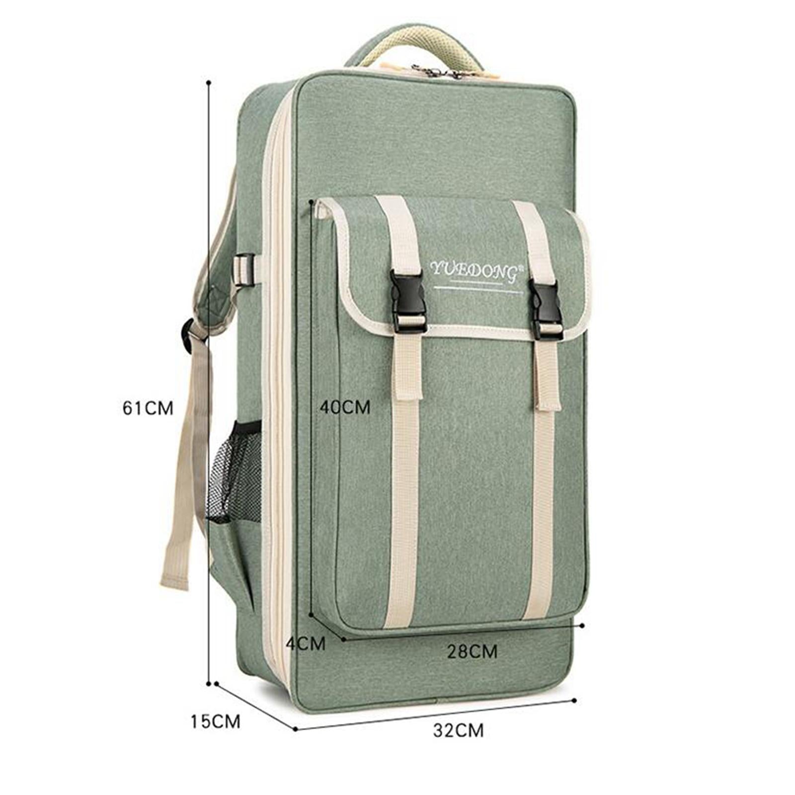 Gourd Silk Bag with Double Shouler Straps Zipper Accessories for Traveling Green