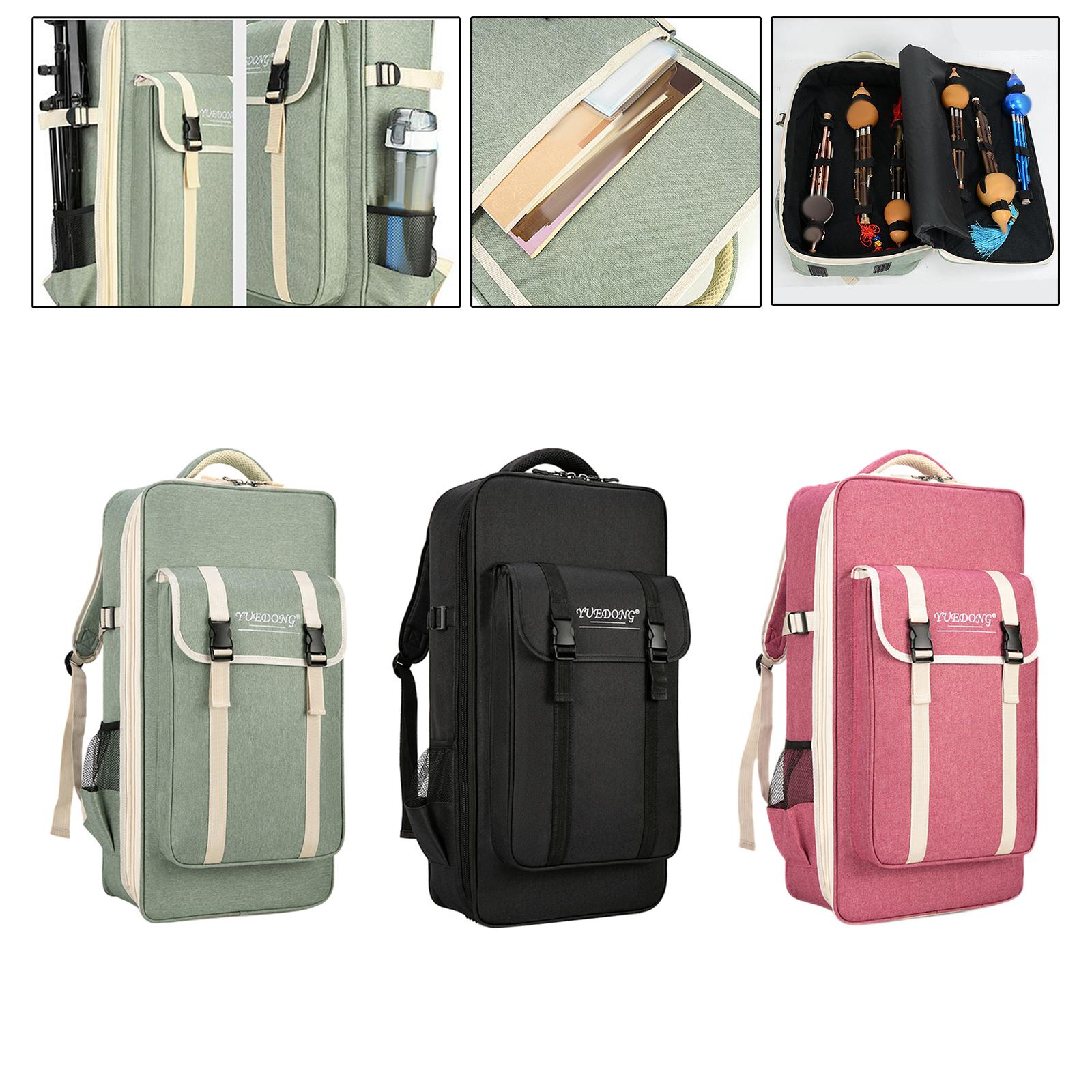 Gourd Silk Bag with Double Shouler Straps Zipper Accessories for Traveling Green