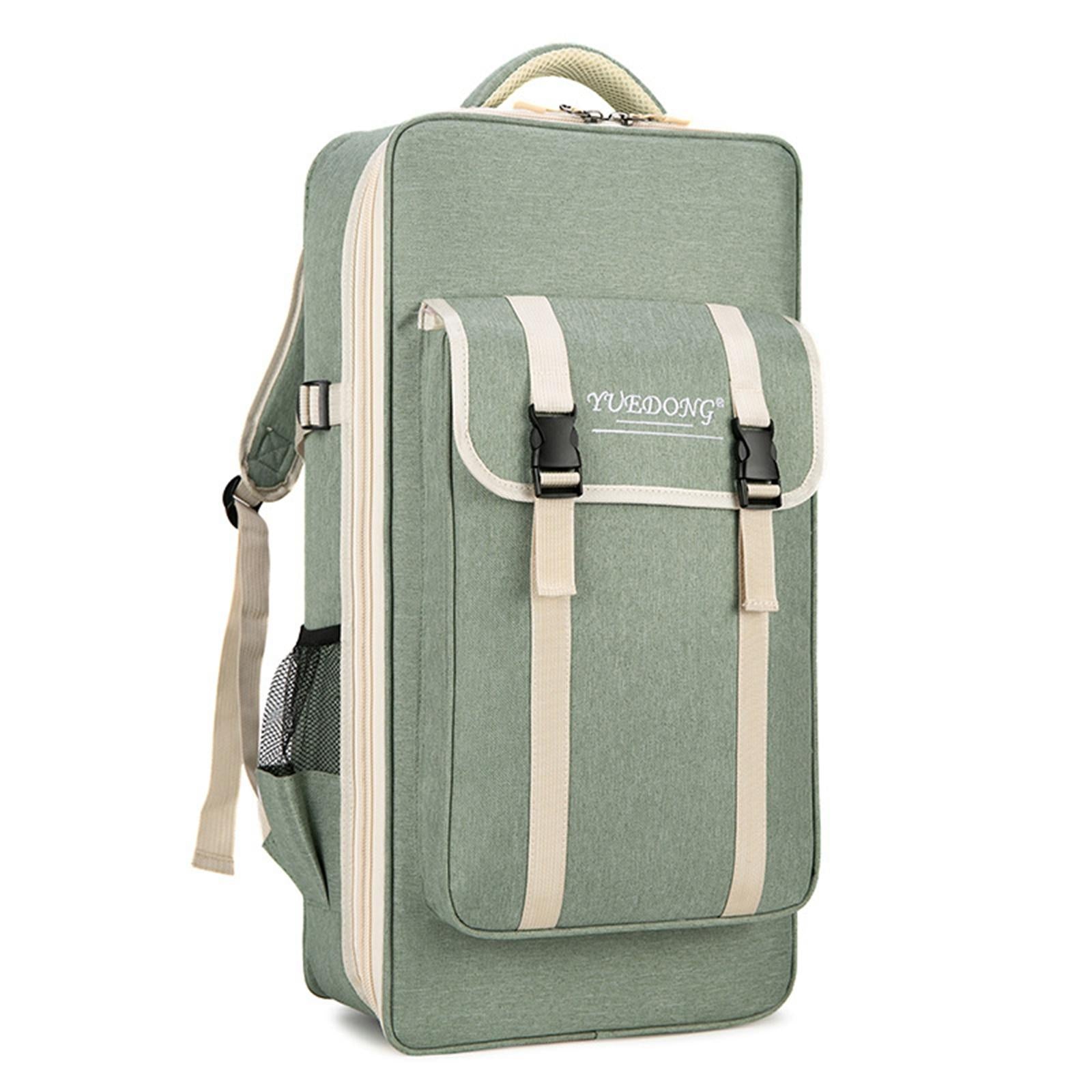 Gourd Silk Bag with Double Shouler Straps Zipper Accessories for Traveling Green