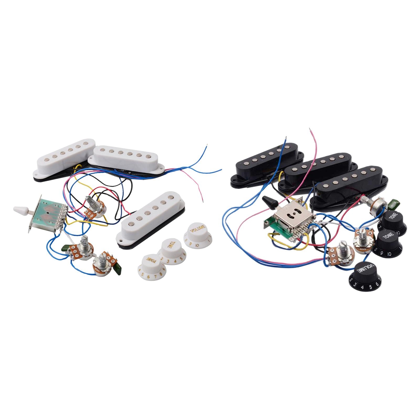 Guitar Pickup Set Passive Pickup 250K for ST Electric Guitar Accessory White