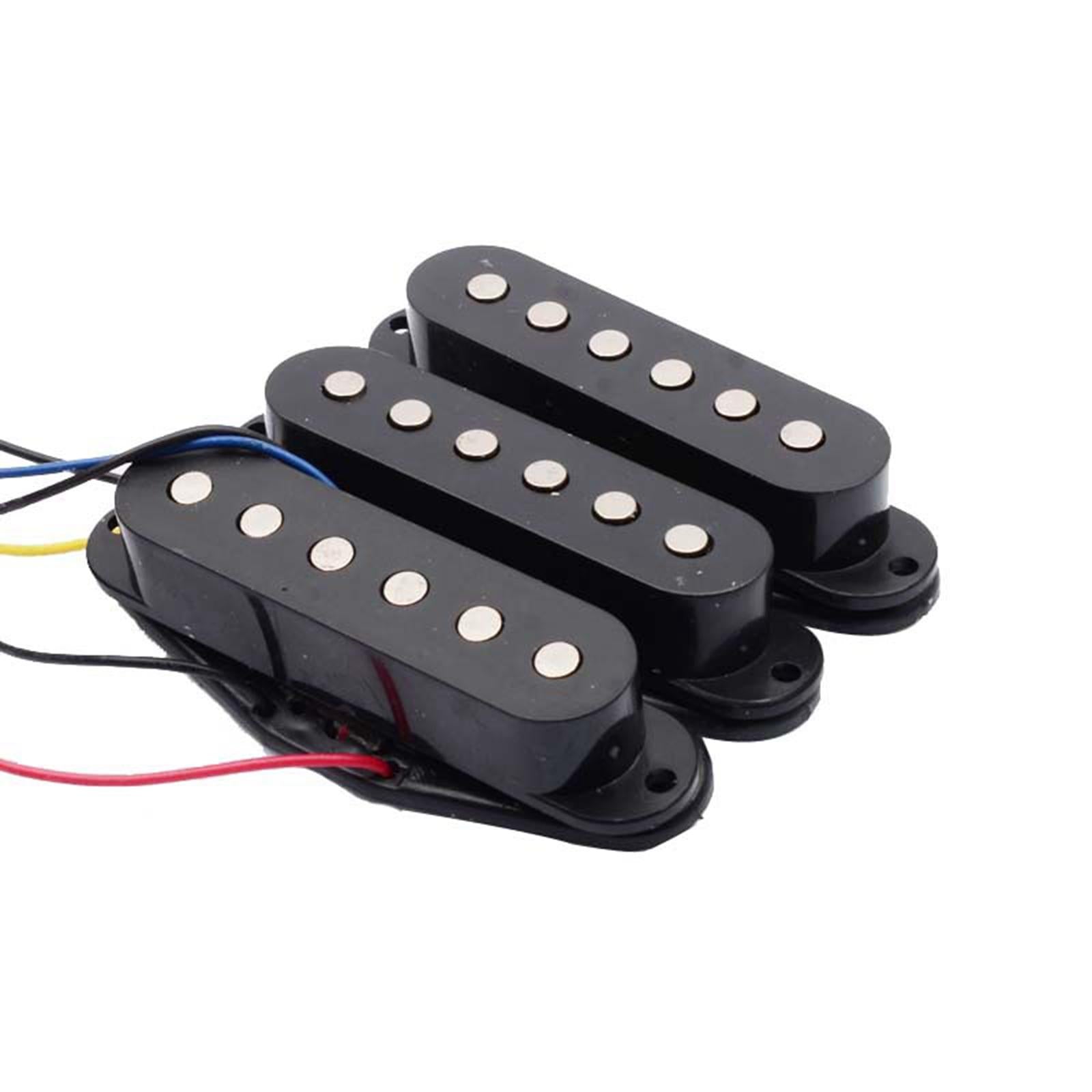 Guitar Pickup Set Passive Pickup 250K for ST Electric Guitar Accessory Black