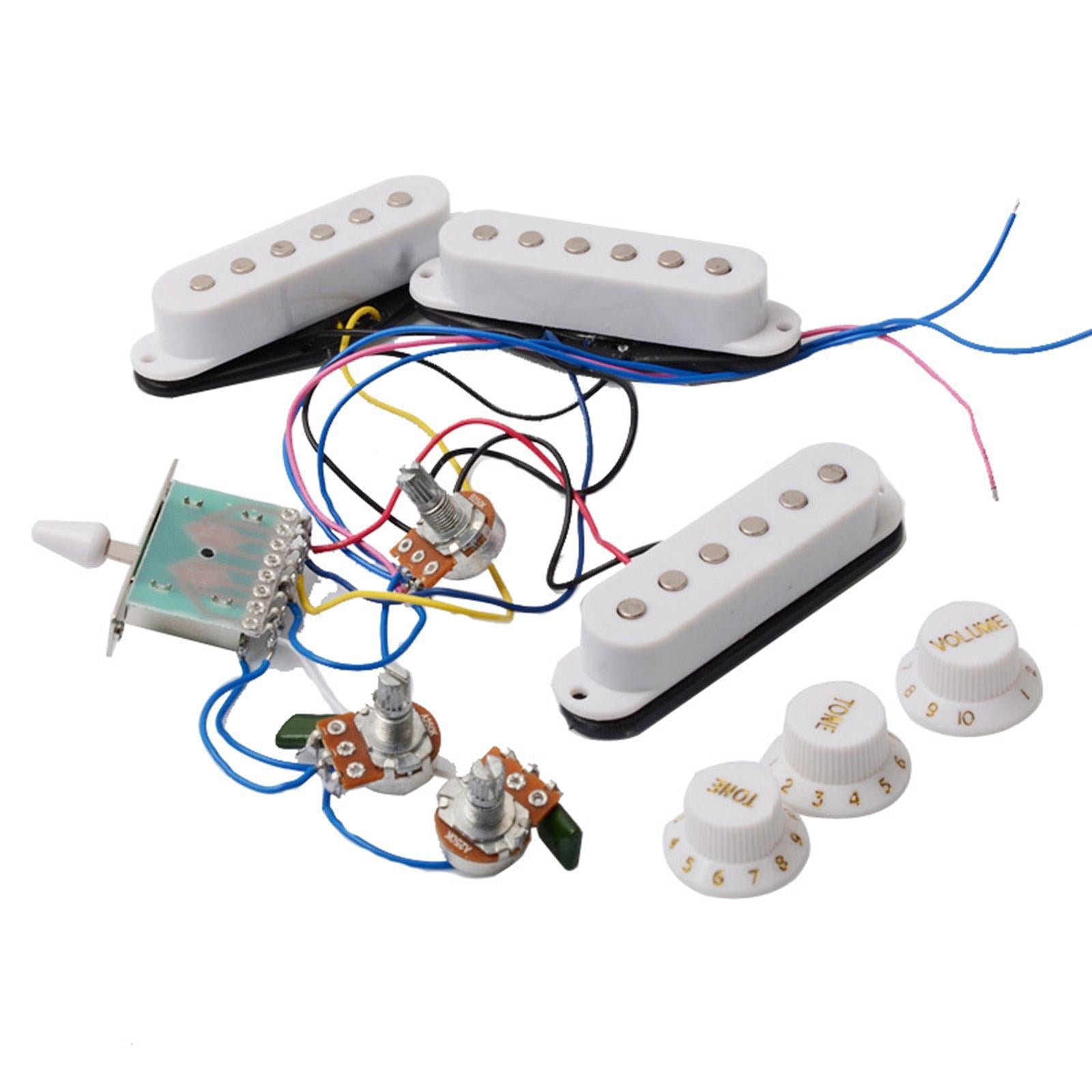 Guitar Pickup Set Passive Pickup 250K for ST Electric Guitar Accessory Black