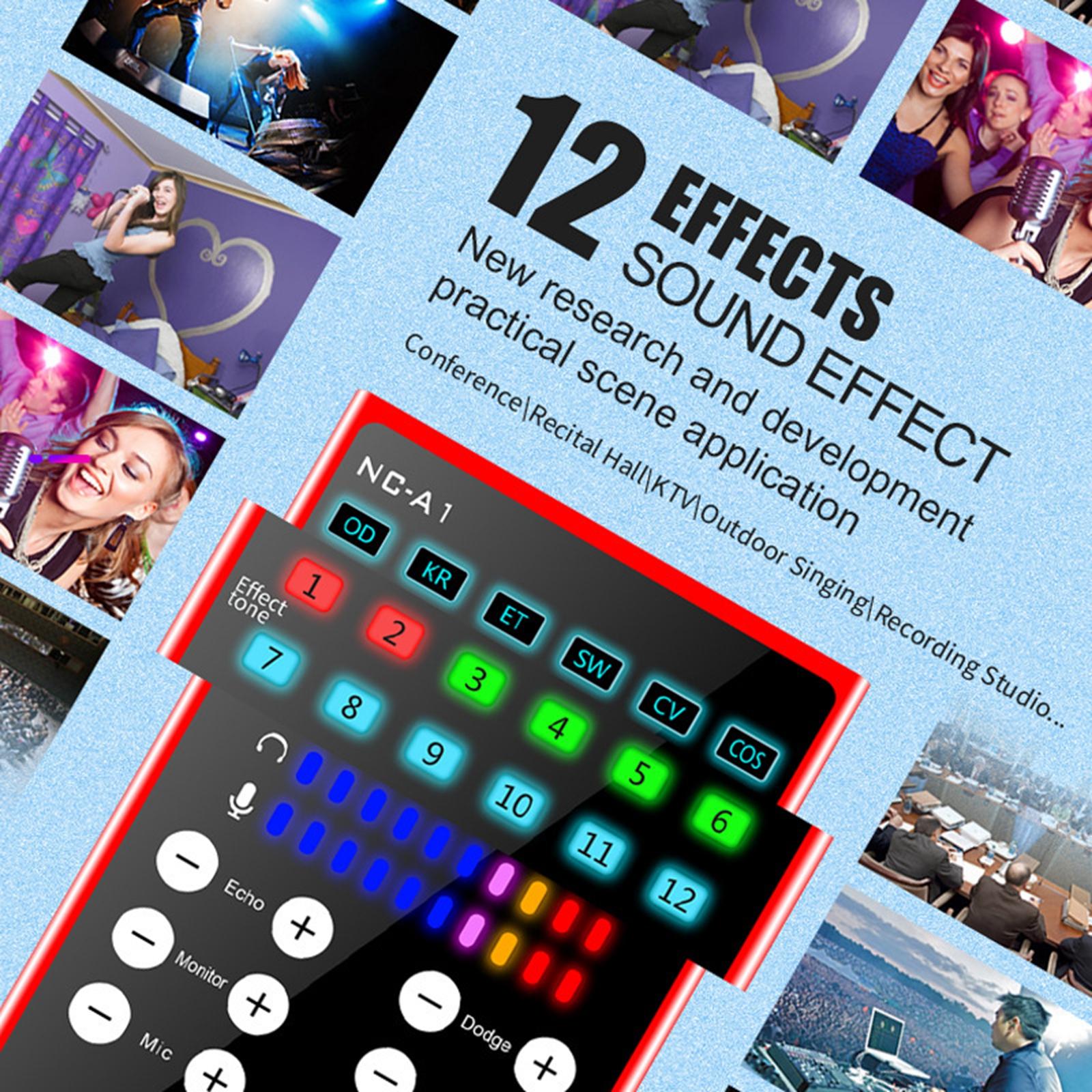 Professional Phone Voice Changer Audio Mixer Bluetooth 5.0 for PC Music KTV