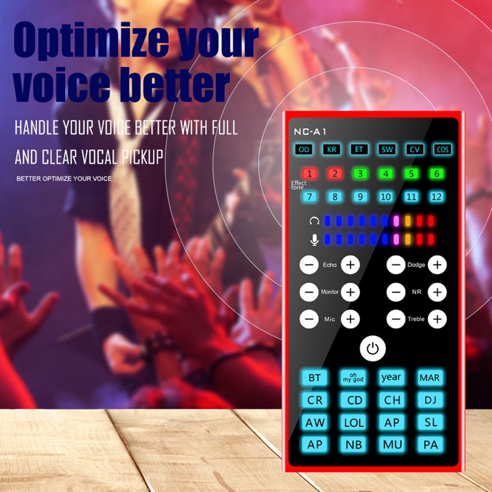 Professional Phone Voice Changer Audio Mixer Bluetooth 5.0 for PC Music KTV
