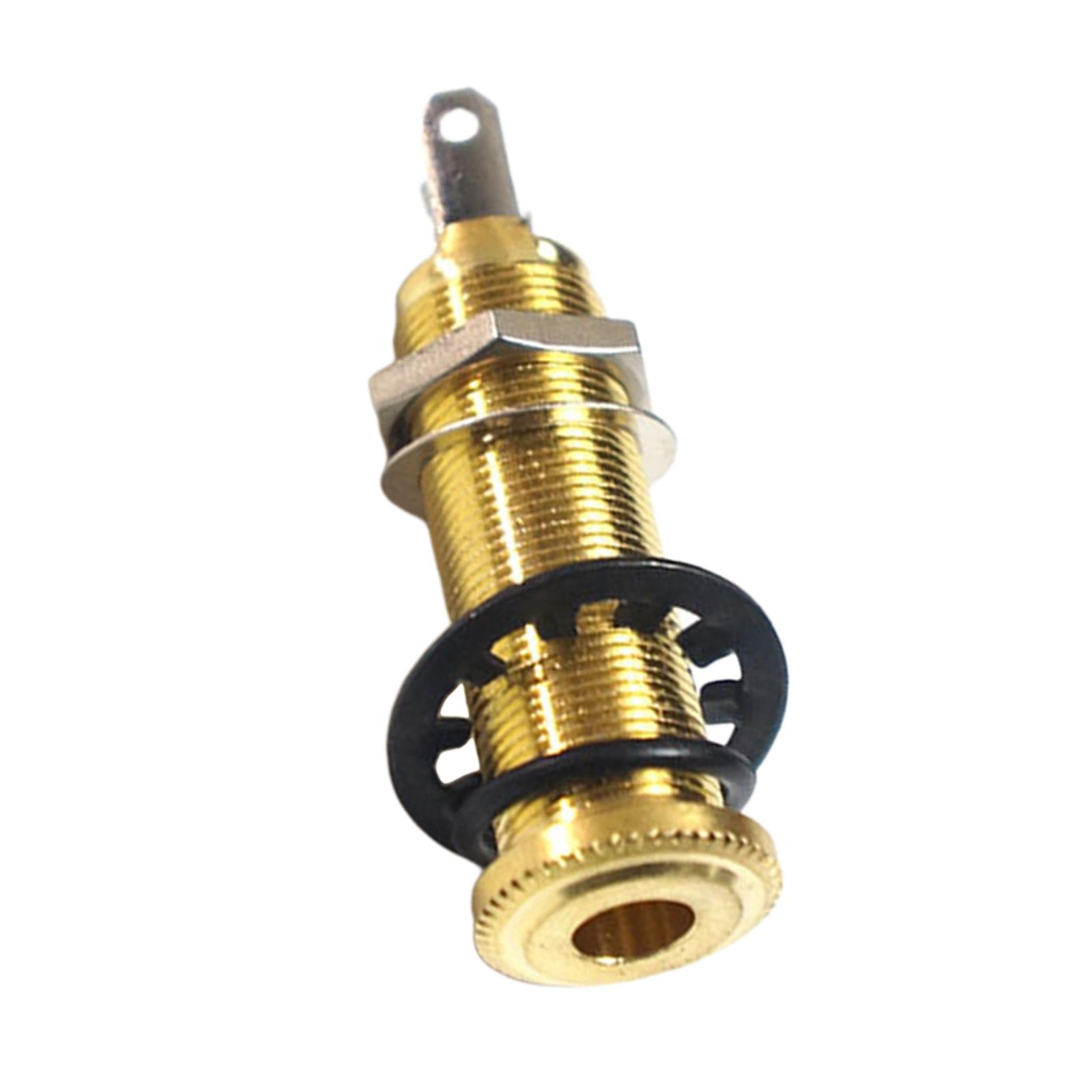 1/4 inch Guitar Pickup Endpin Jack Output Socket for Electric Guitar Golden
