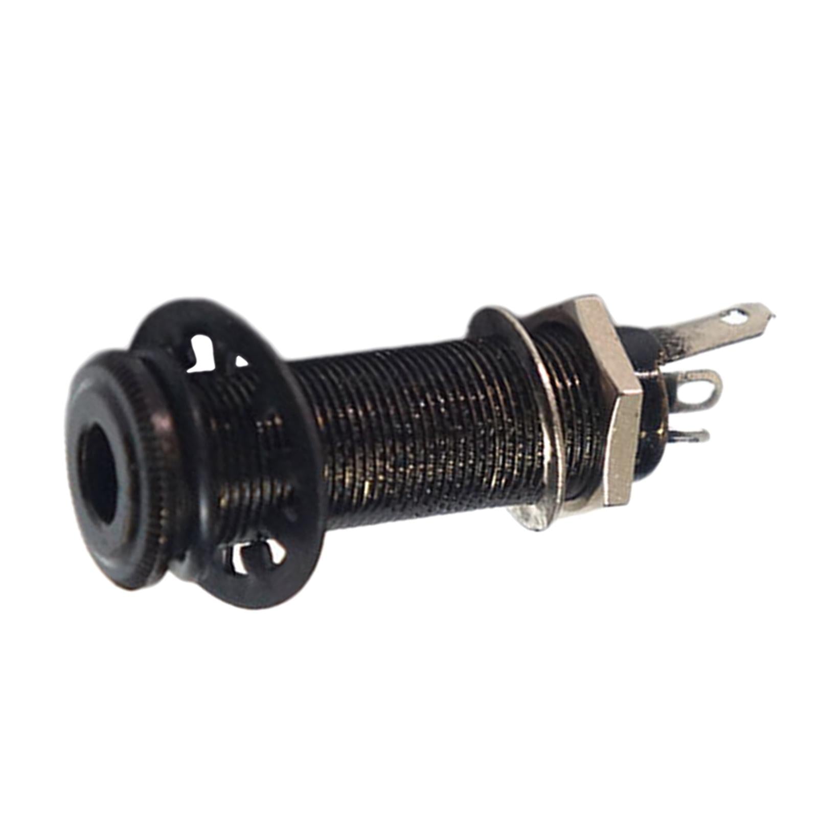 1/4 inch Guitar Pickup Endpin Jack Output Socket for Electric Guitar Black