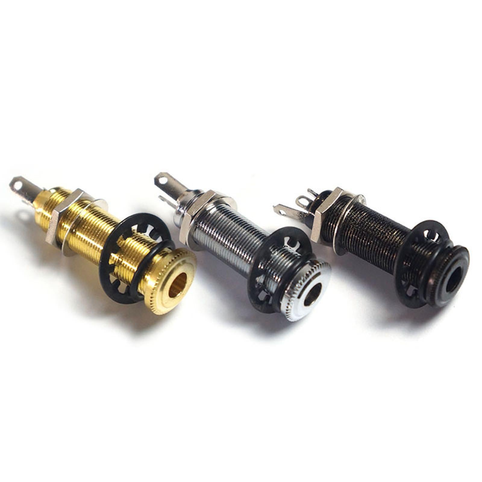 1/4 inch Guitar Pickup Endpin Jack Output Socket for Electric Guitar Black