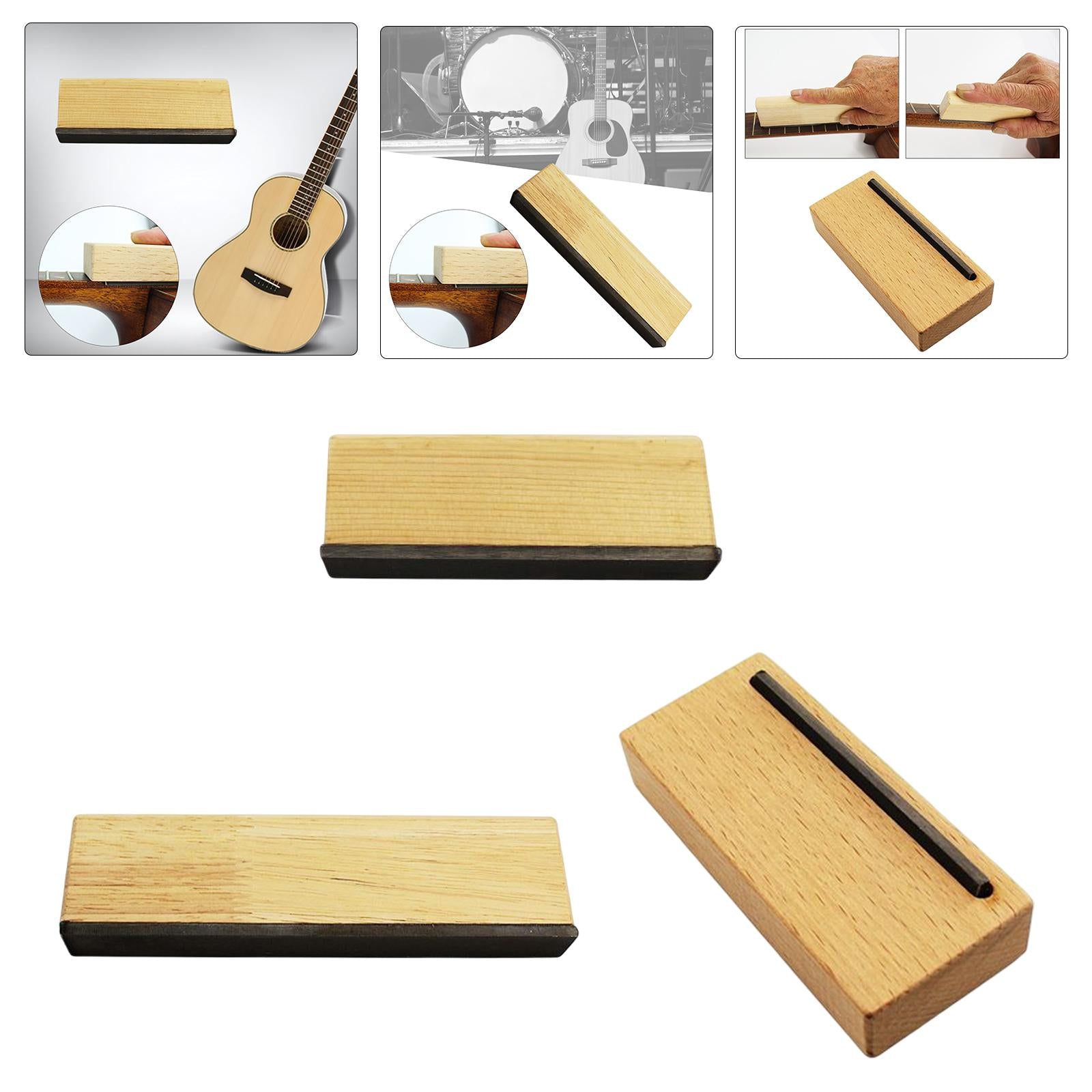 Guitar Fret Sanding Block Crowning File Multifunction for Luthier Accessory Short