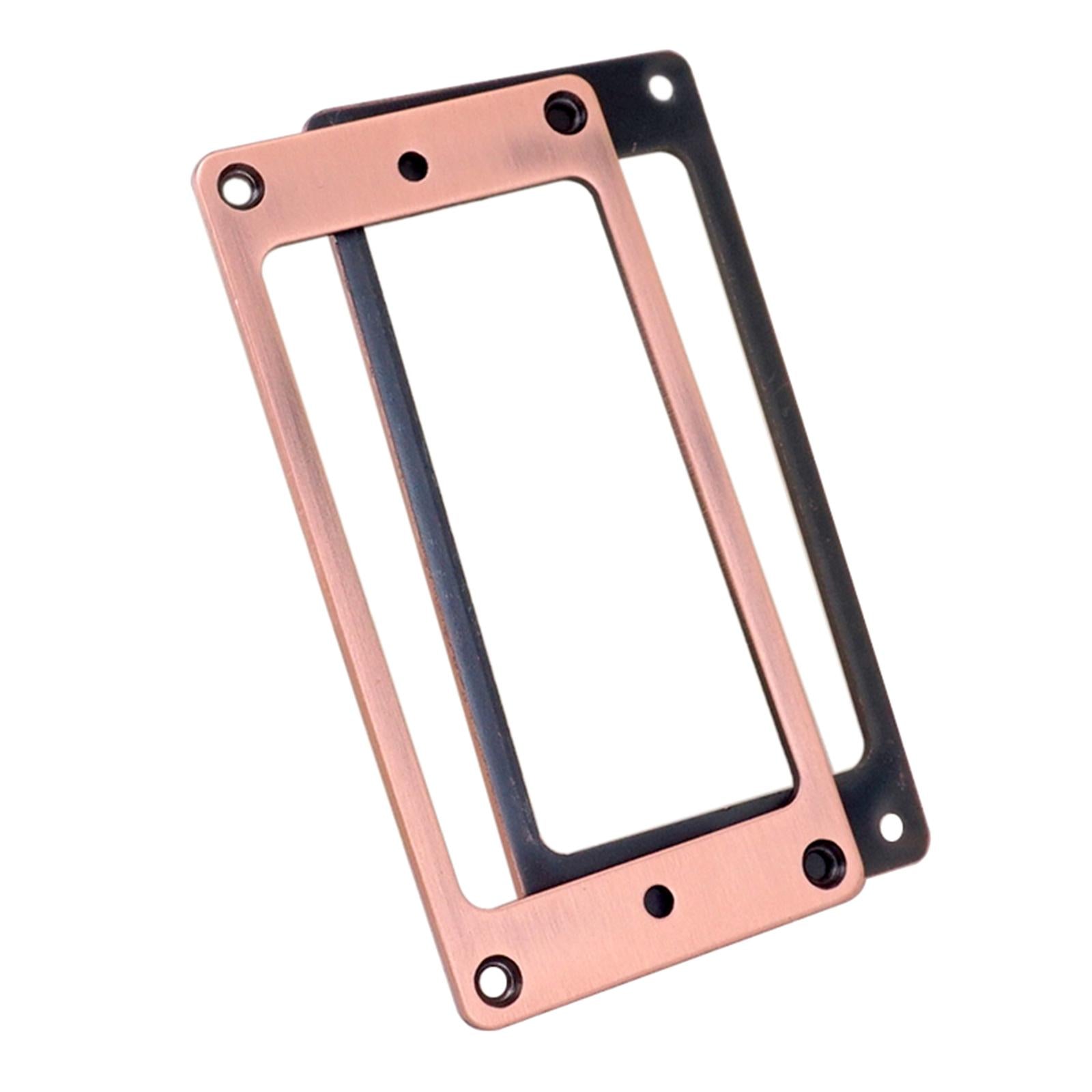 2x Guitar Pickup Ring Bridge Neck Pickups Cover Frame for DIY Accessory Red Copper