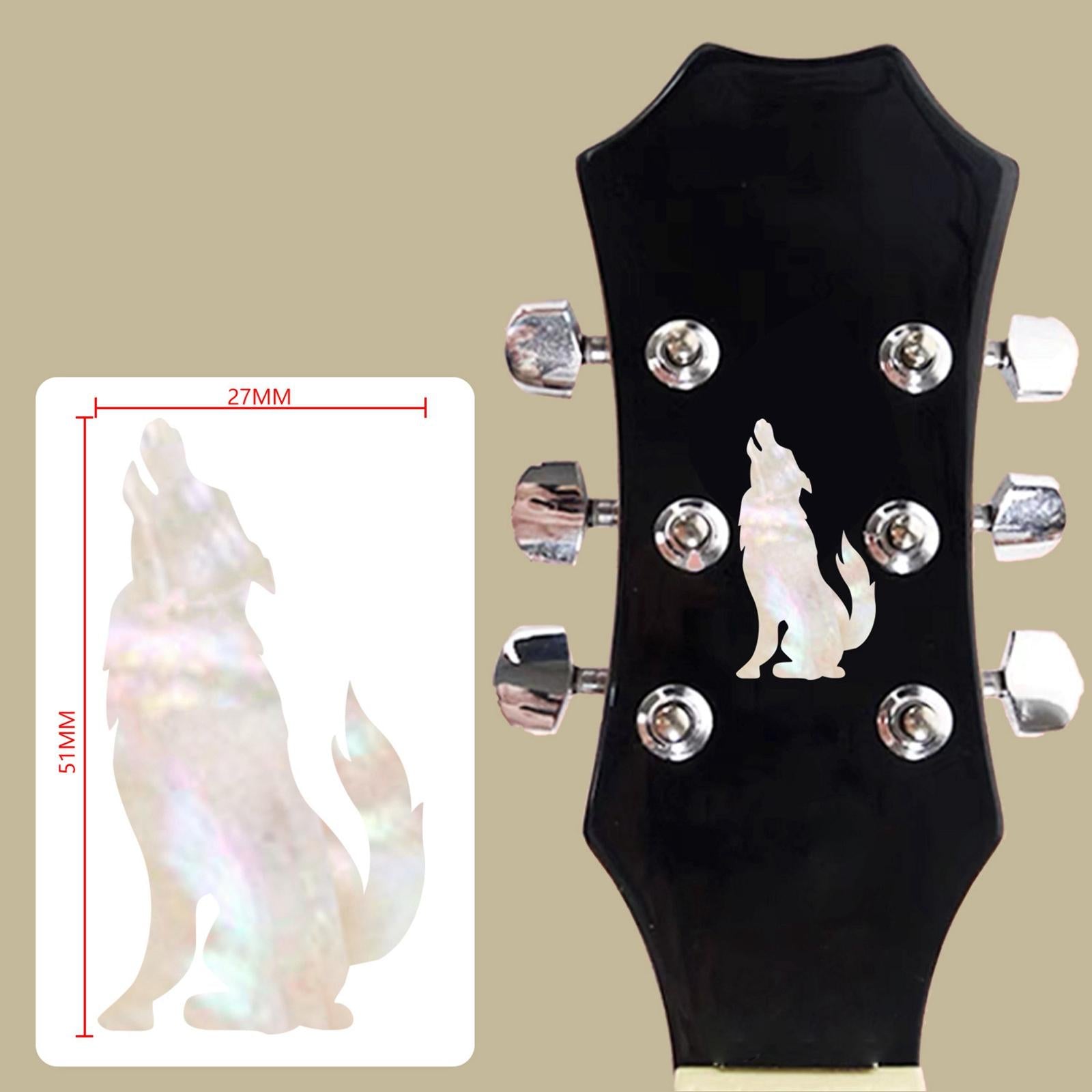 Guitar Stickers Fret Markers DIY Decoration Markers Gifts Snow Wolf