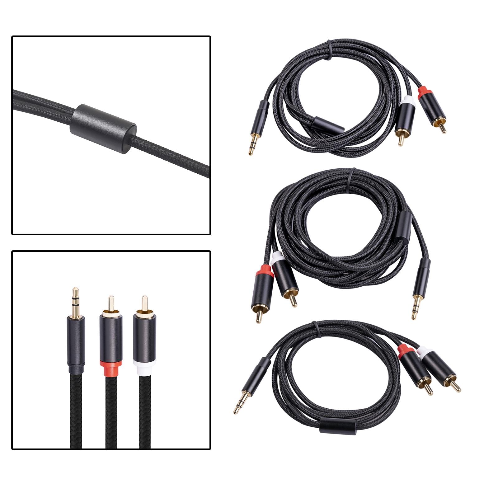 RCA to 3.5mm for Theater Amplifier Auxiliary Cable Headphone RCA to AUX 1.8M