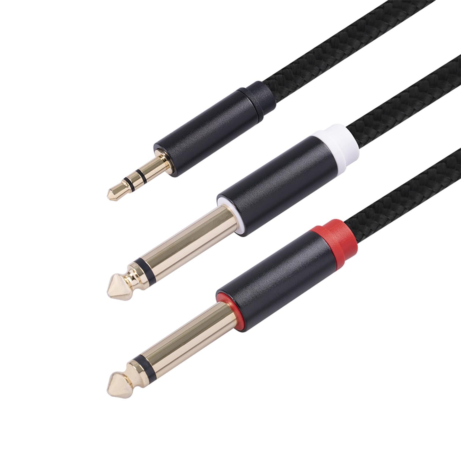 Cable 3.5mm 1/8 TRS to Dual 6.35mm 1/4 TS Y Splitter Cable 3m