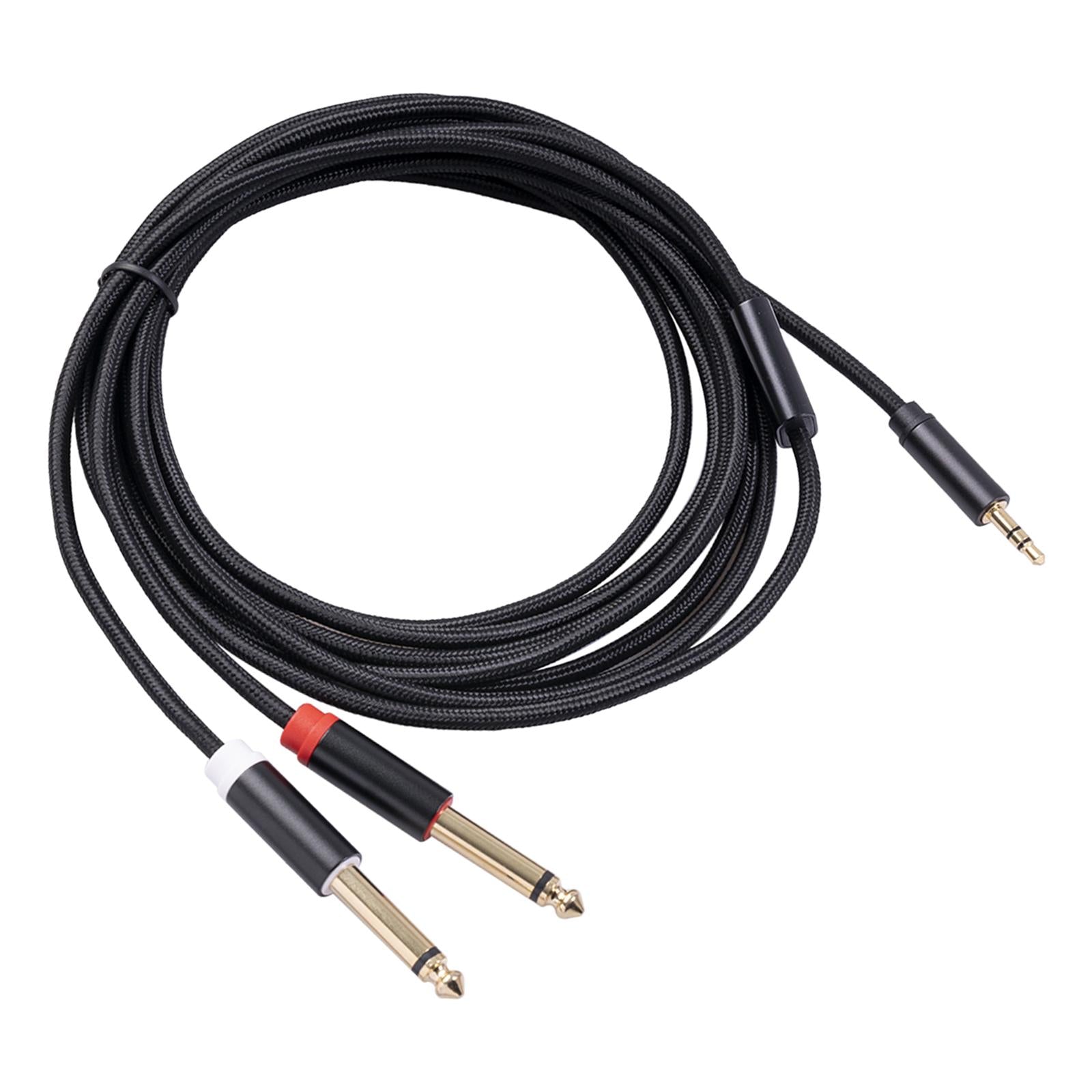 Cable 3.5mm 1/8 TRS to Dual 6.35mm 1/4 TS Y Splitter Cable 2m