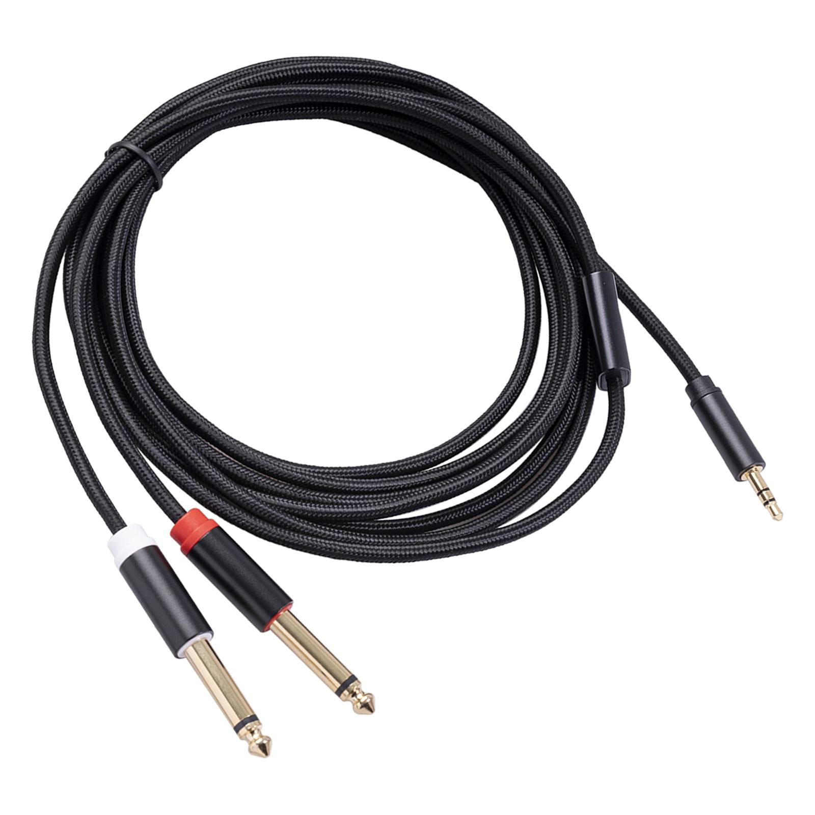 Cable 3.5mm 1/8 TRS to Dual 6.35mm 1/4 TS Y Splitter Cable 2m