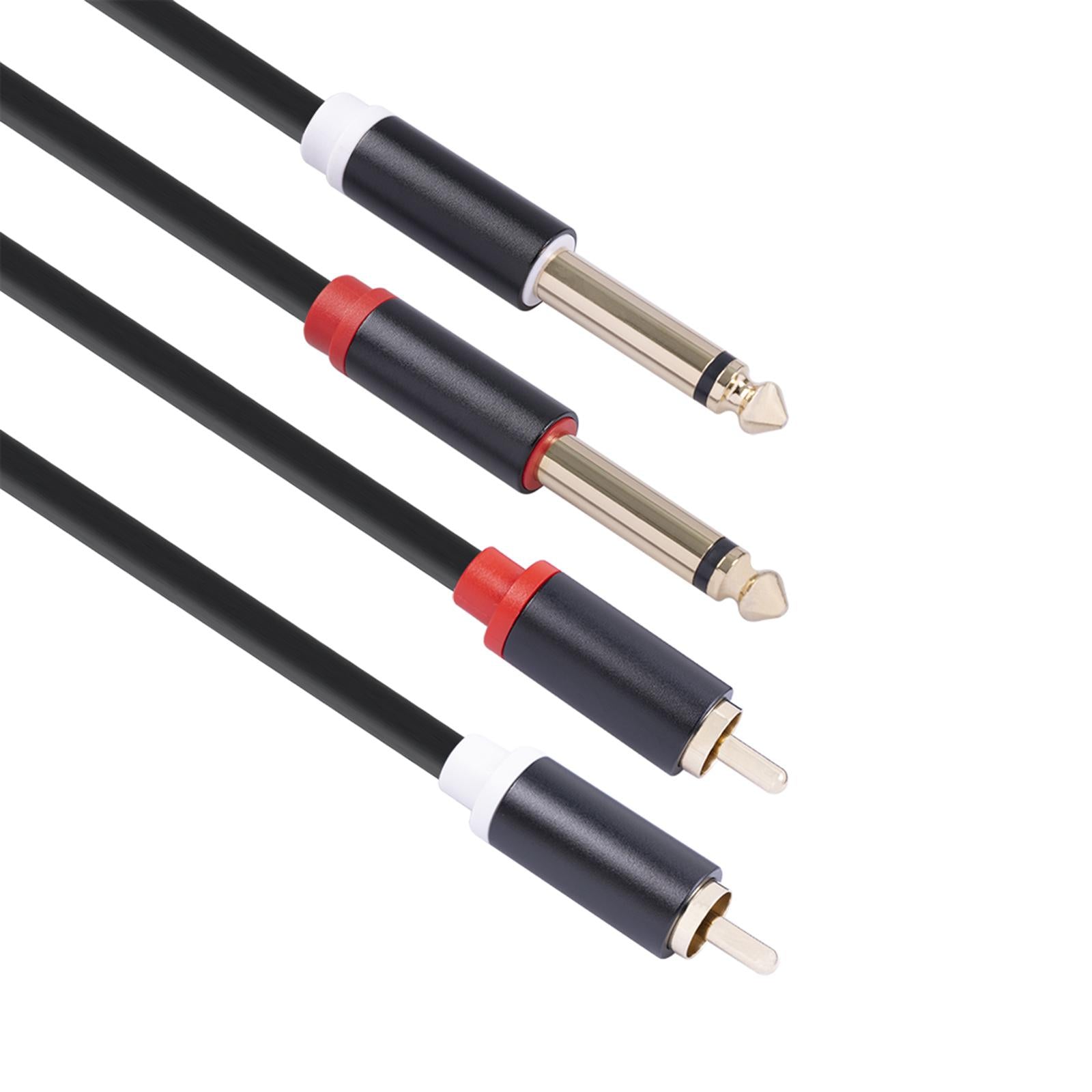 Dual 6.35mm to Dual RCA Cable Male to Male 4.9ft Durable for CD Player