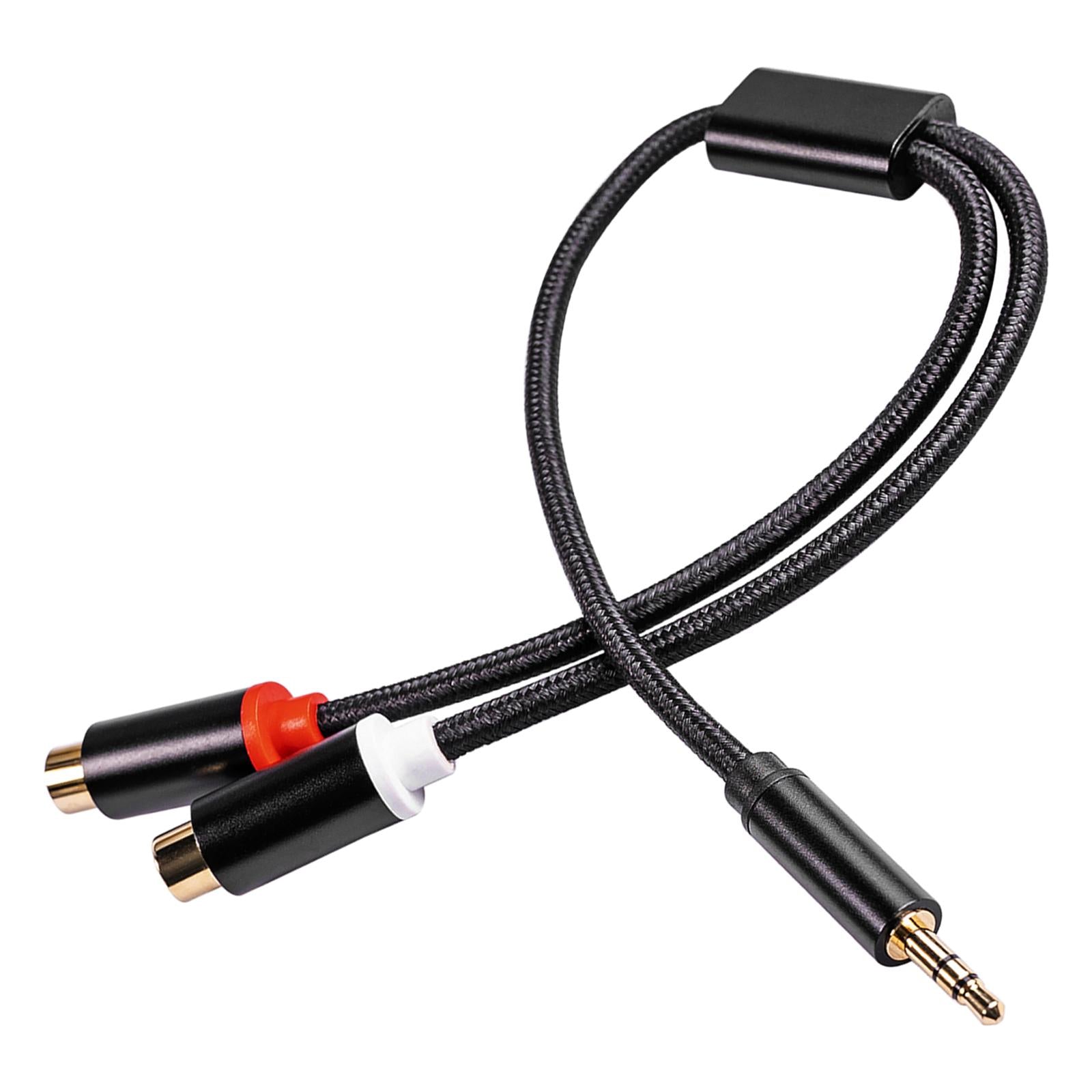 3.5mm to Dual RCA Cable Male to Female for Stereo Mixing Console Amplifier