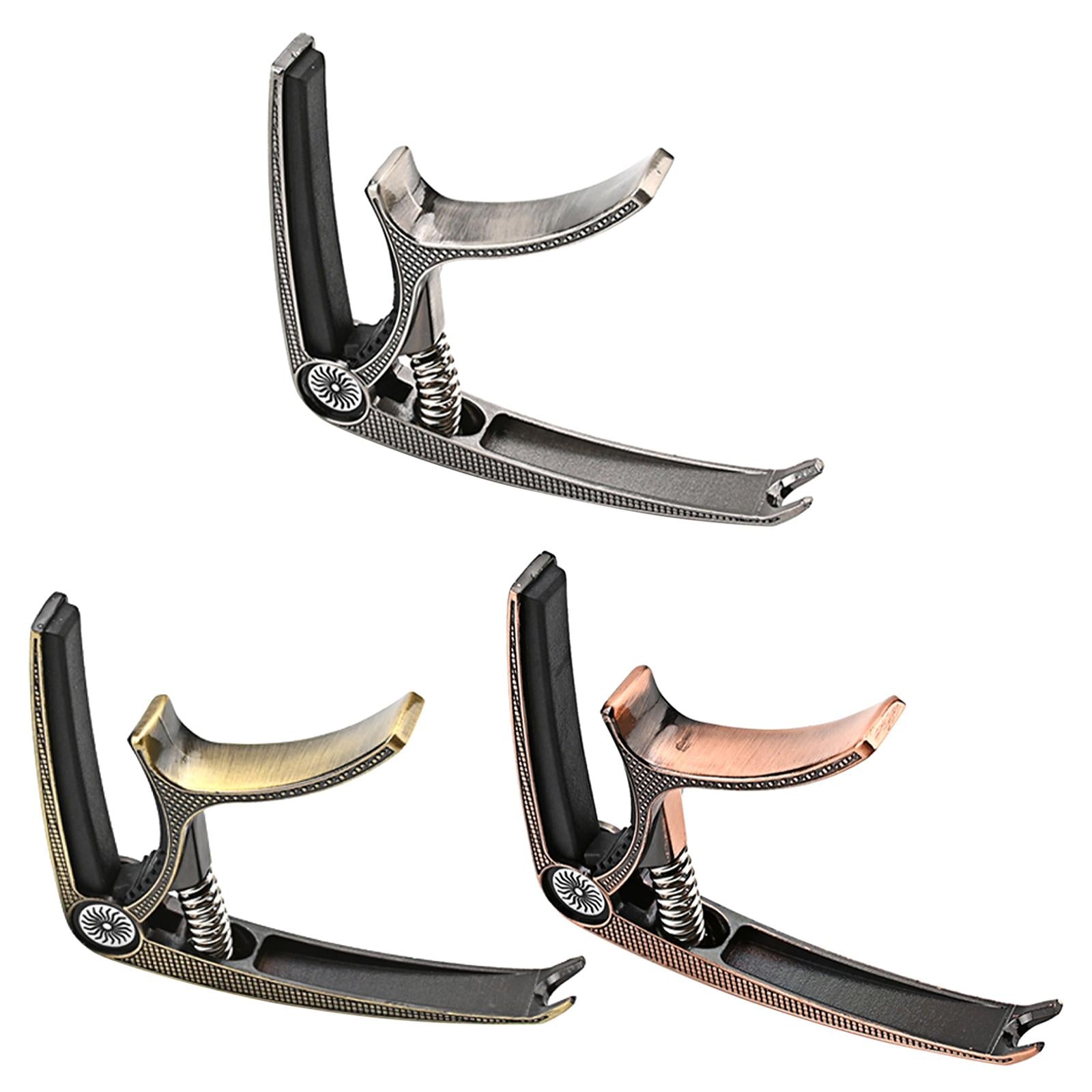 Guitar Capo Acoustic Clip Quick Change Clamp Key for Electric Guitar Ukulele Silver