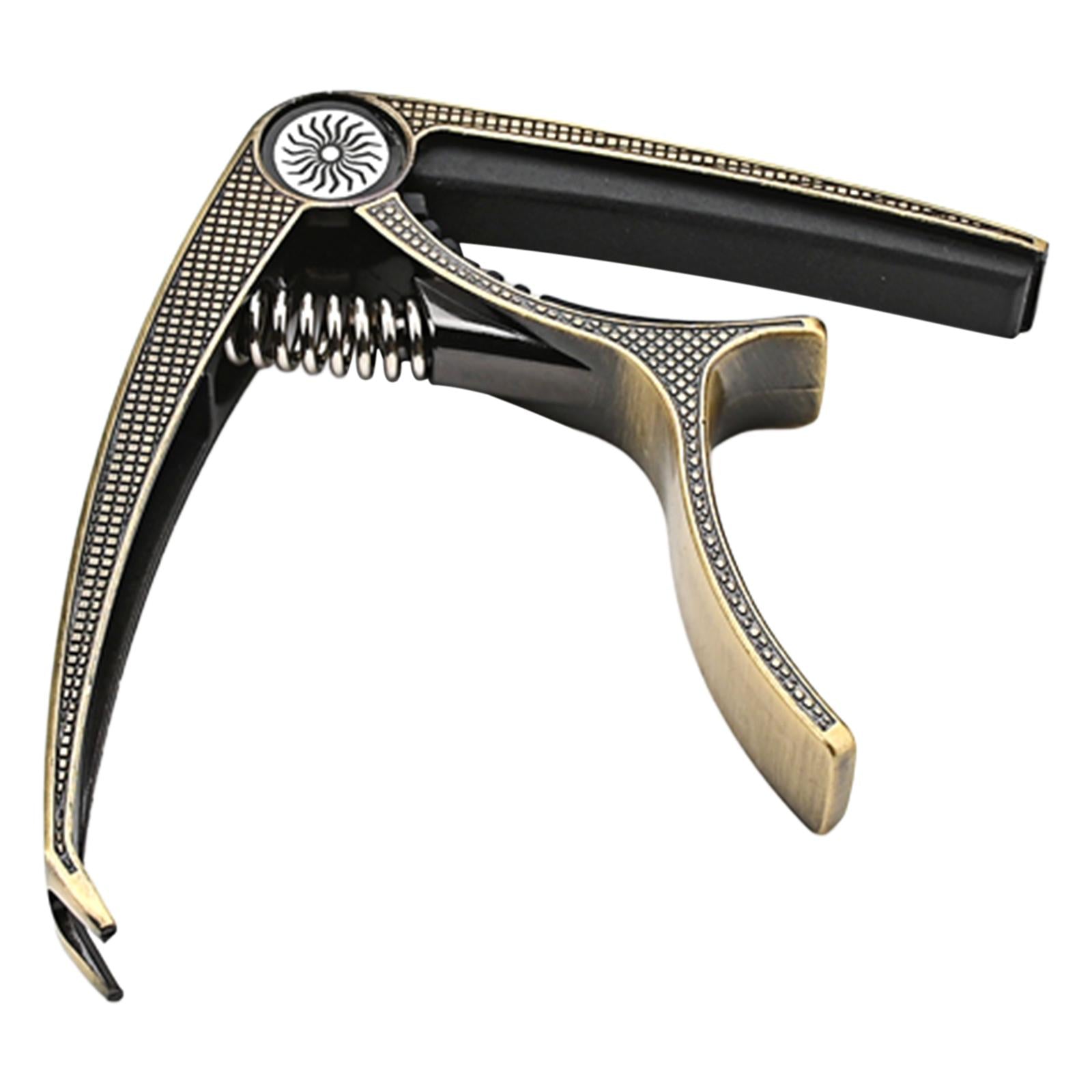 Guitar Capo Acoustic Clip Quick Change Clamp Key for Electric Guitar Ukulele Bronze
