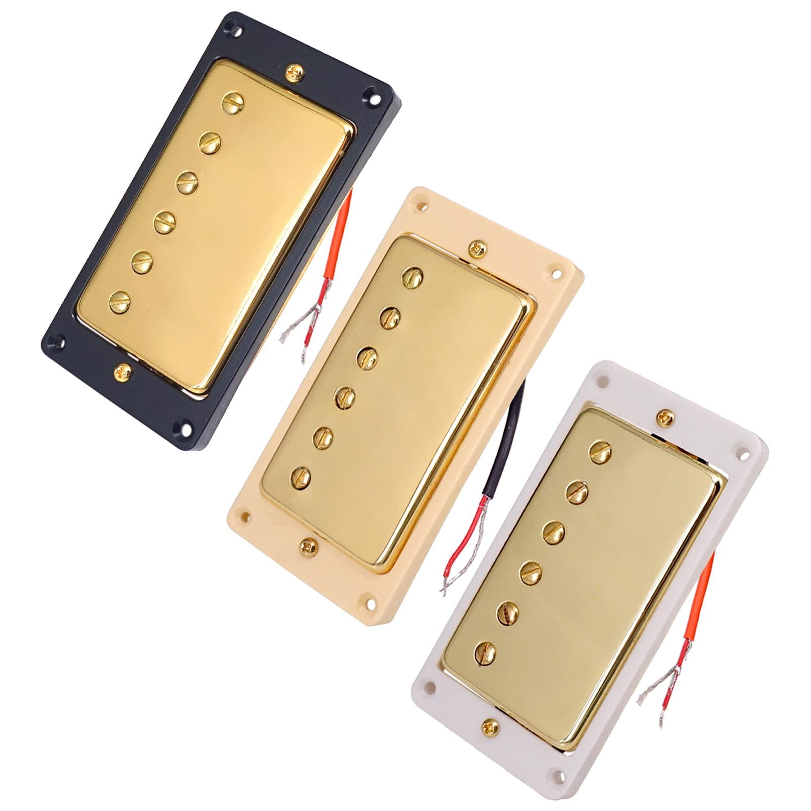 Humbucker Double Coil Electric Guitar Neck Bridge Pickup for LP Black Frame