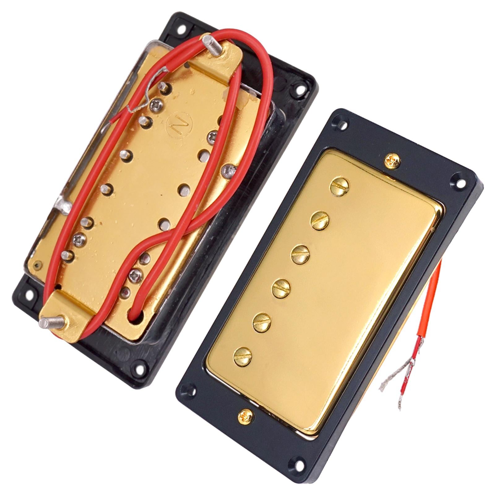 Humbucker Double Coil Electric Guitar Neck Bridge Pickup for LP Black Frame