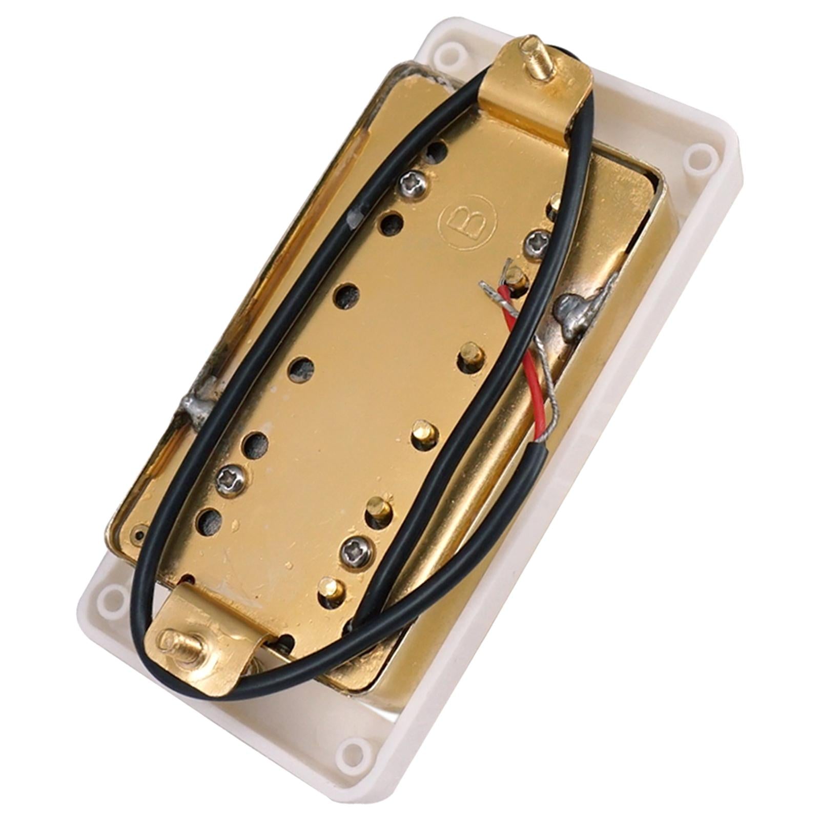 Humbucker Double Coil Electric Guitar Neck Bridge Pickup for LP White Frame