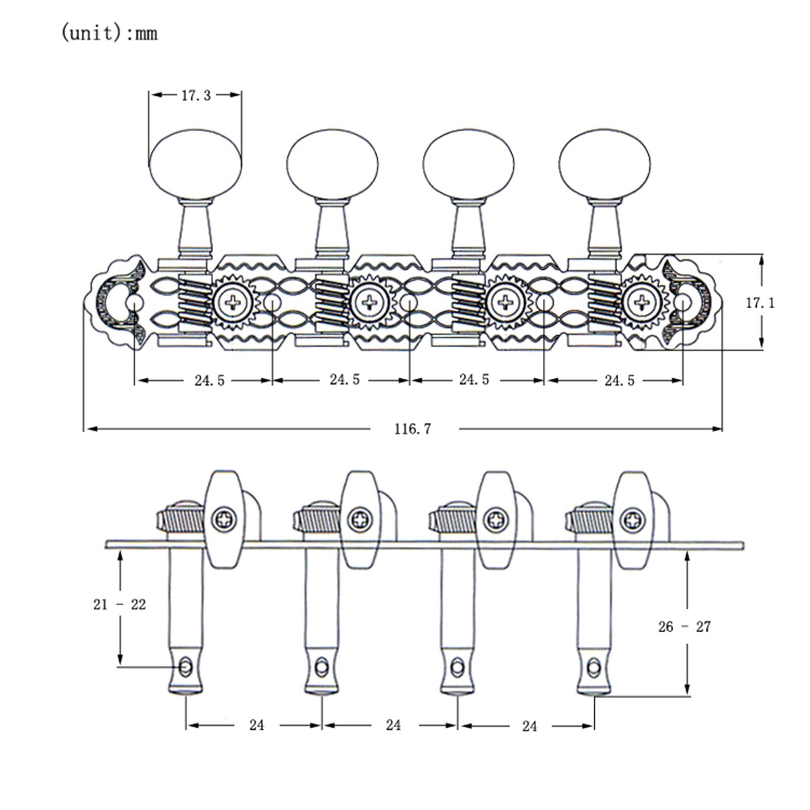 Mandolin Tuning Pegs Machine Heads Tuning Pegs for 8 String Mandolin Accs