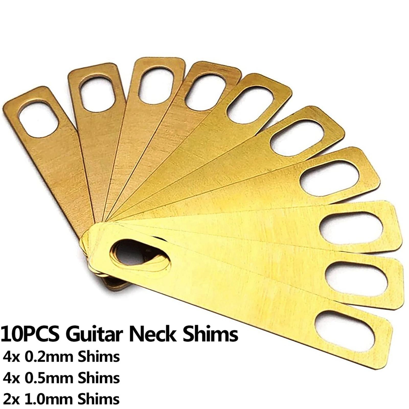 10 Pieces Guitar Neck Shims Easy Install Brass Shims for Brass Accessories