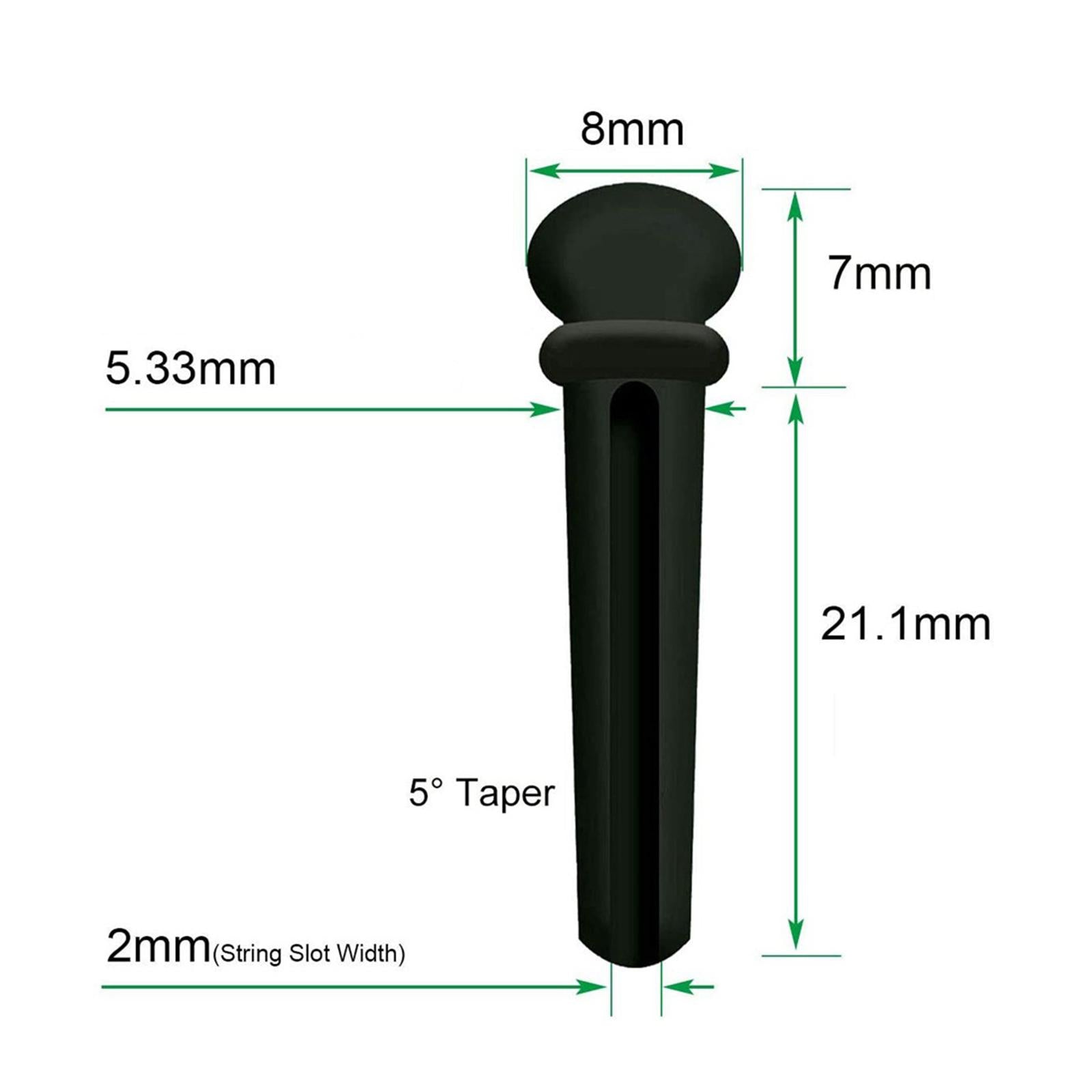 6x Guitar Bridge Pins with Pins Puller for Acoustic Guitar Replacement
