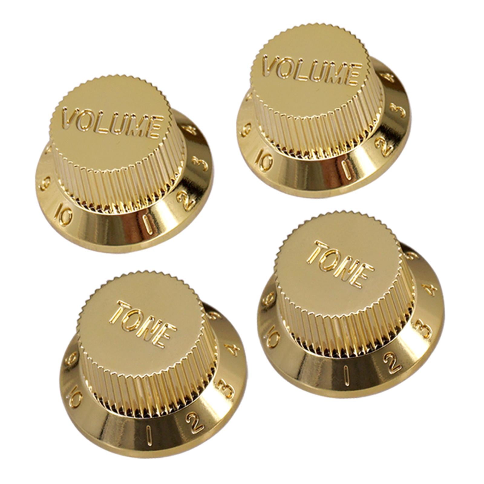 Timbre and Volume Speed Control Knobs for SQ Guitar 2pcs T 2pcs V Gold