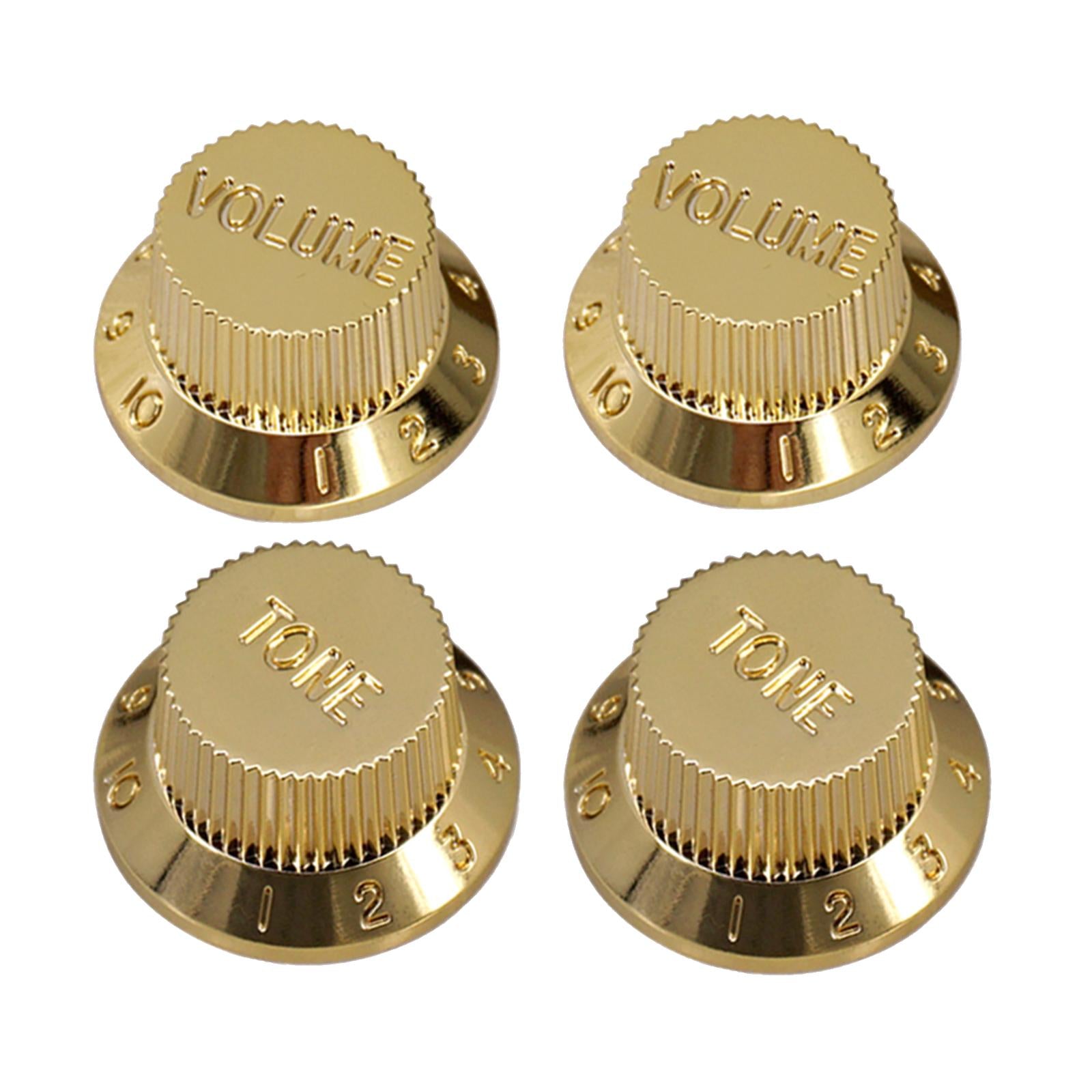 Timbre and Volume Speed Control Knobs for SQ Guitar 2pcs T 2pcs V Gold