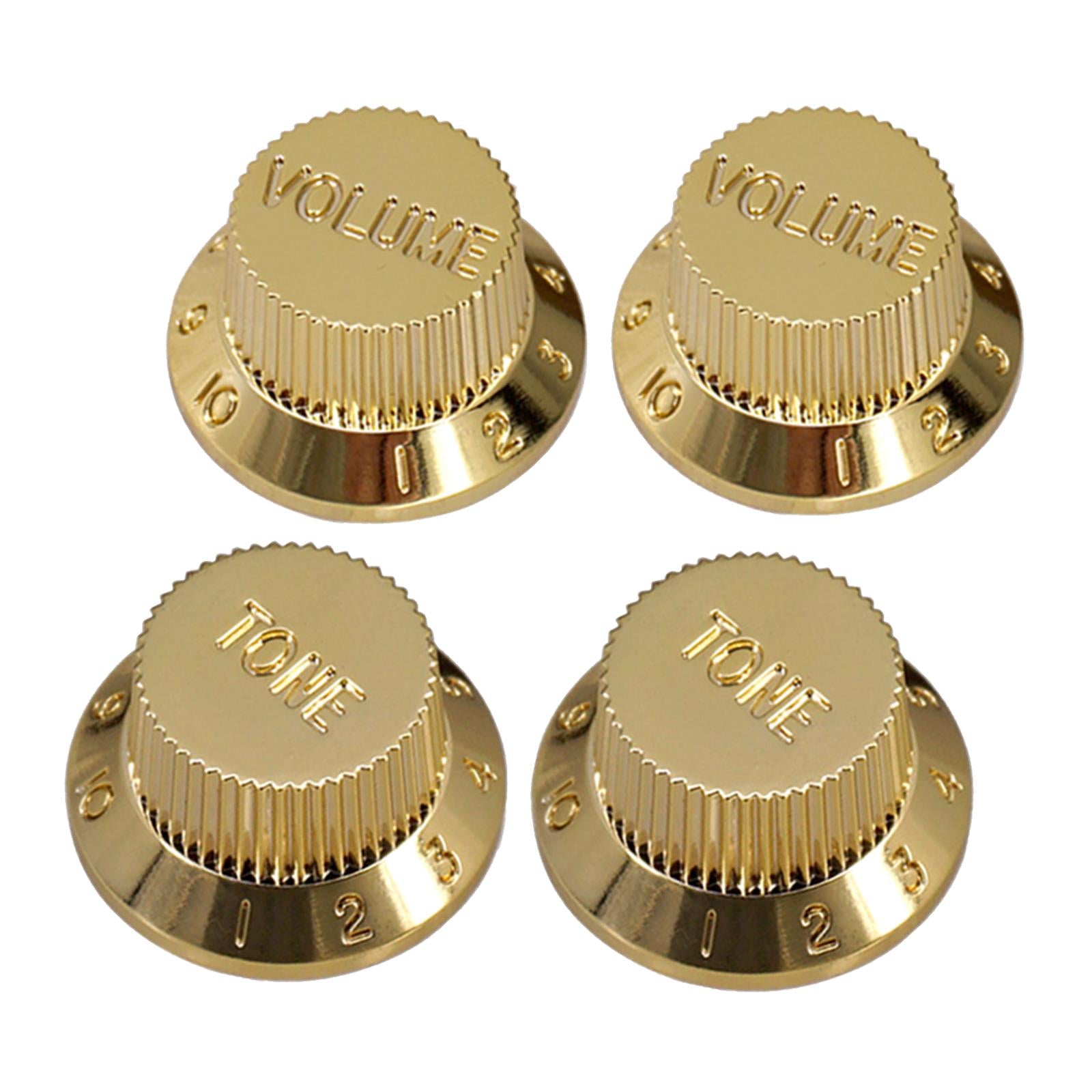 Timbre and Volume Speed Control Knobs for SQ Guitar 2pcs T 2pcs V Gold