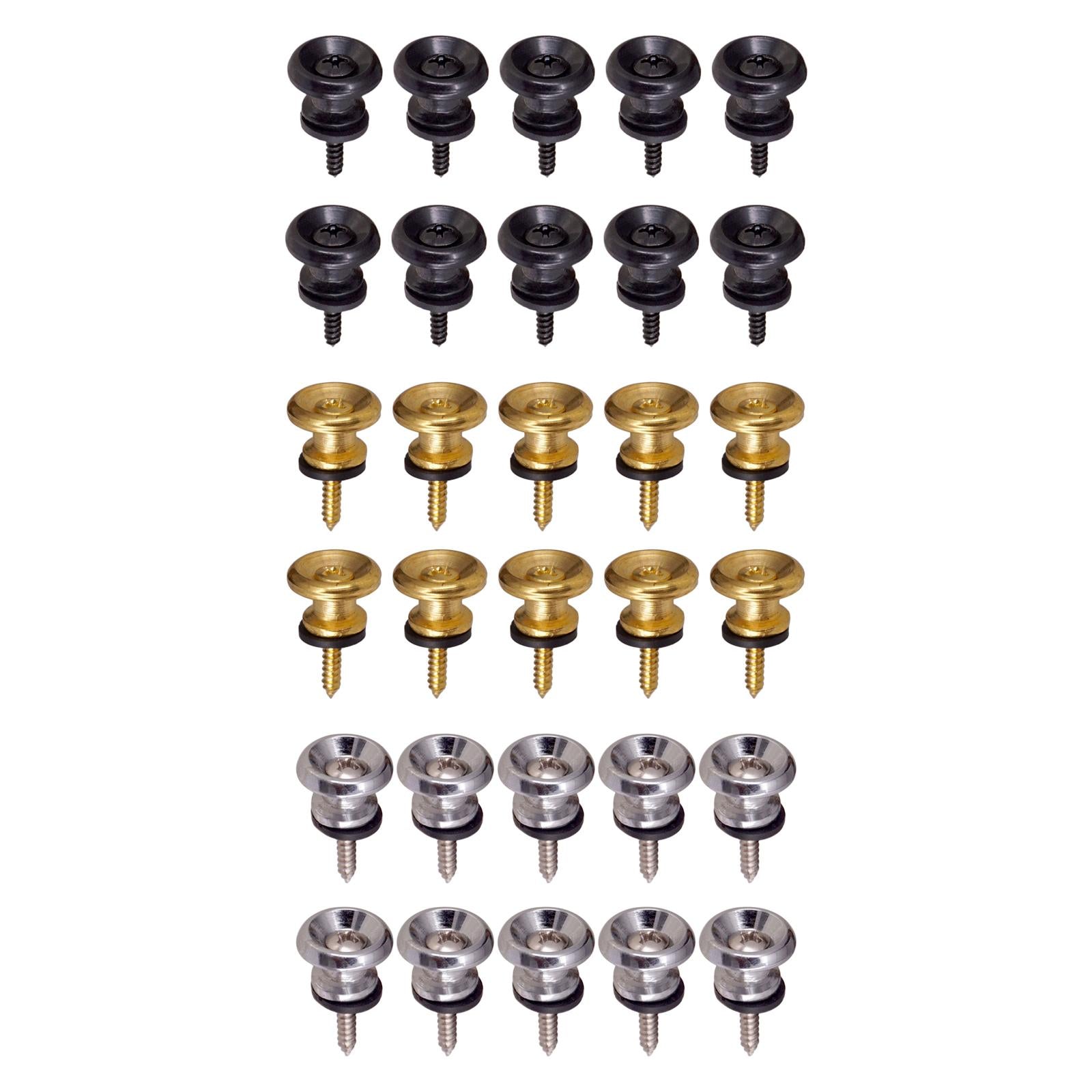 10x Guitar Strap Lock Pins Peg for Acoustic Electric Guitar Ukulele Bass Black