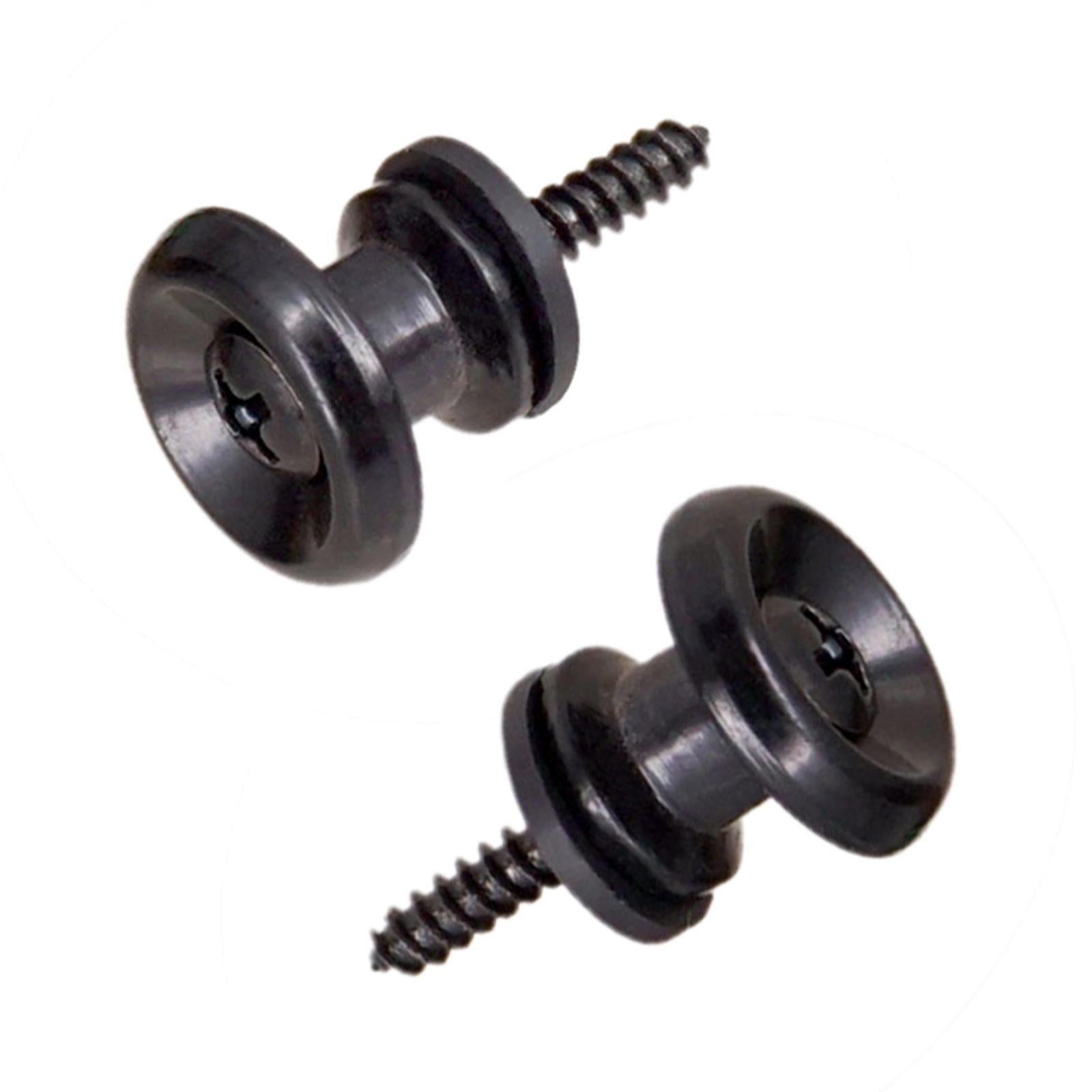 10x Guitar Strap Lock Pins Peg for Acoustic Electric Guitar Ukulele Bass Black