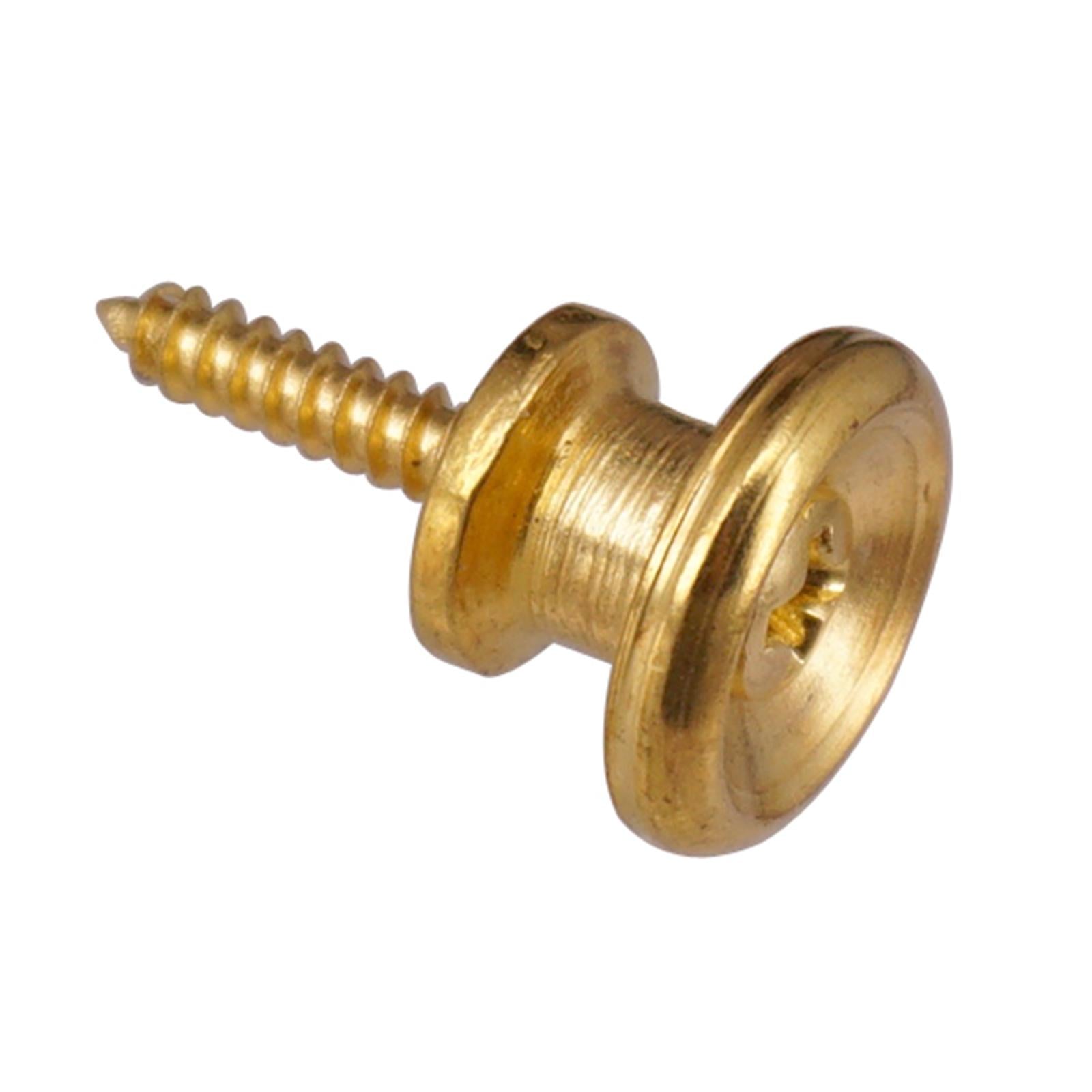 10x Guitar Strap Lock Pins Peg for Acoustic Electric Guitar Ukulele Bass Golden