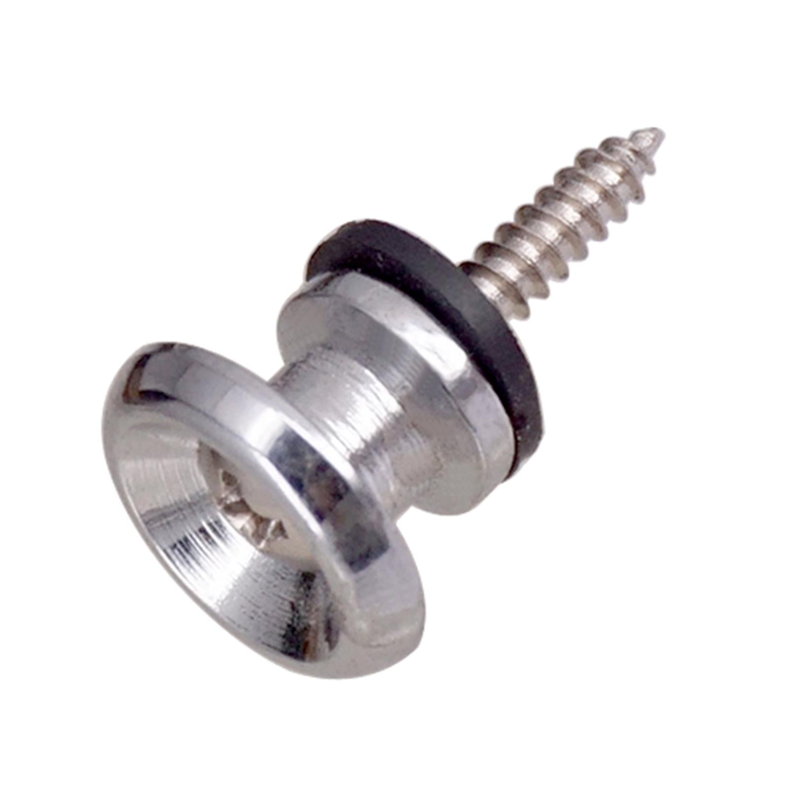 10x Guitar Strap Lock Pins Peg for Acoustic Electric Guitar Ukulele Bass Silver