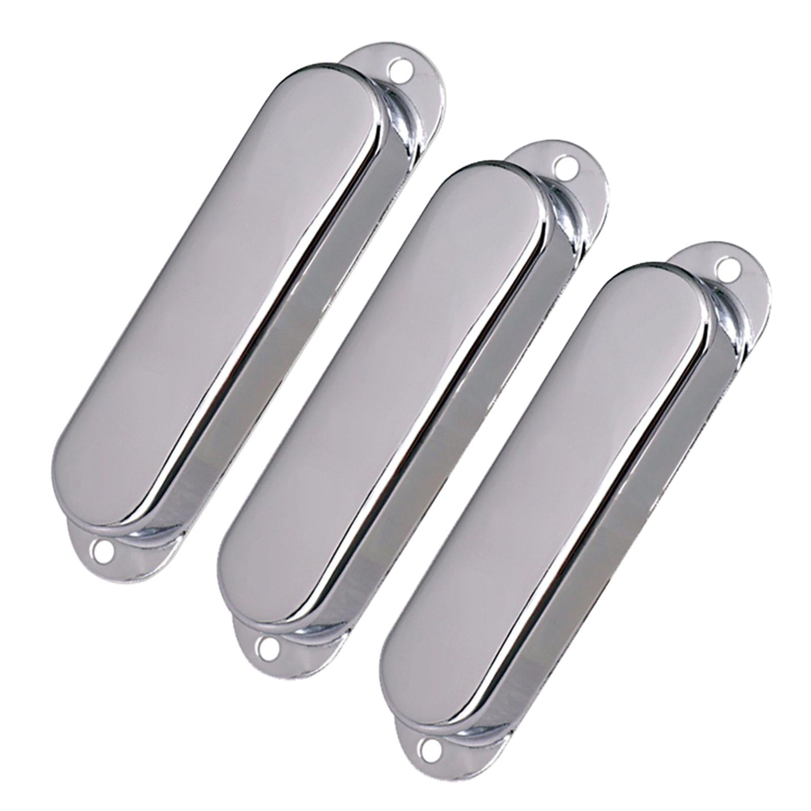 No Hole Guitar Pickup Cover Closed Shell for Electric Guitar Silver