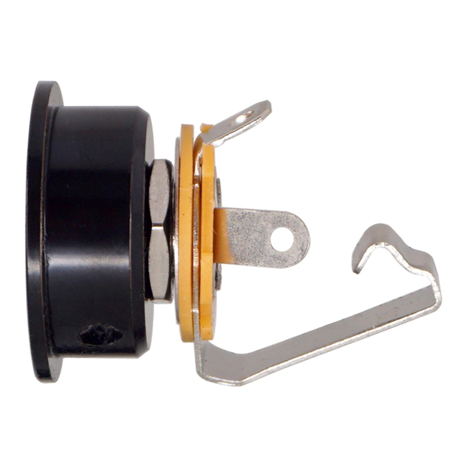 6.35mm Guitar Jack Plug Socket Guitar Part for TL Electric Guitar  Black