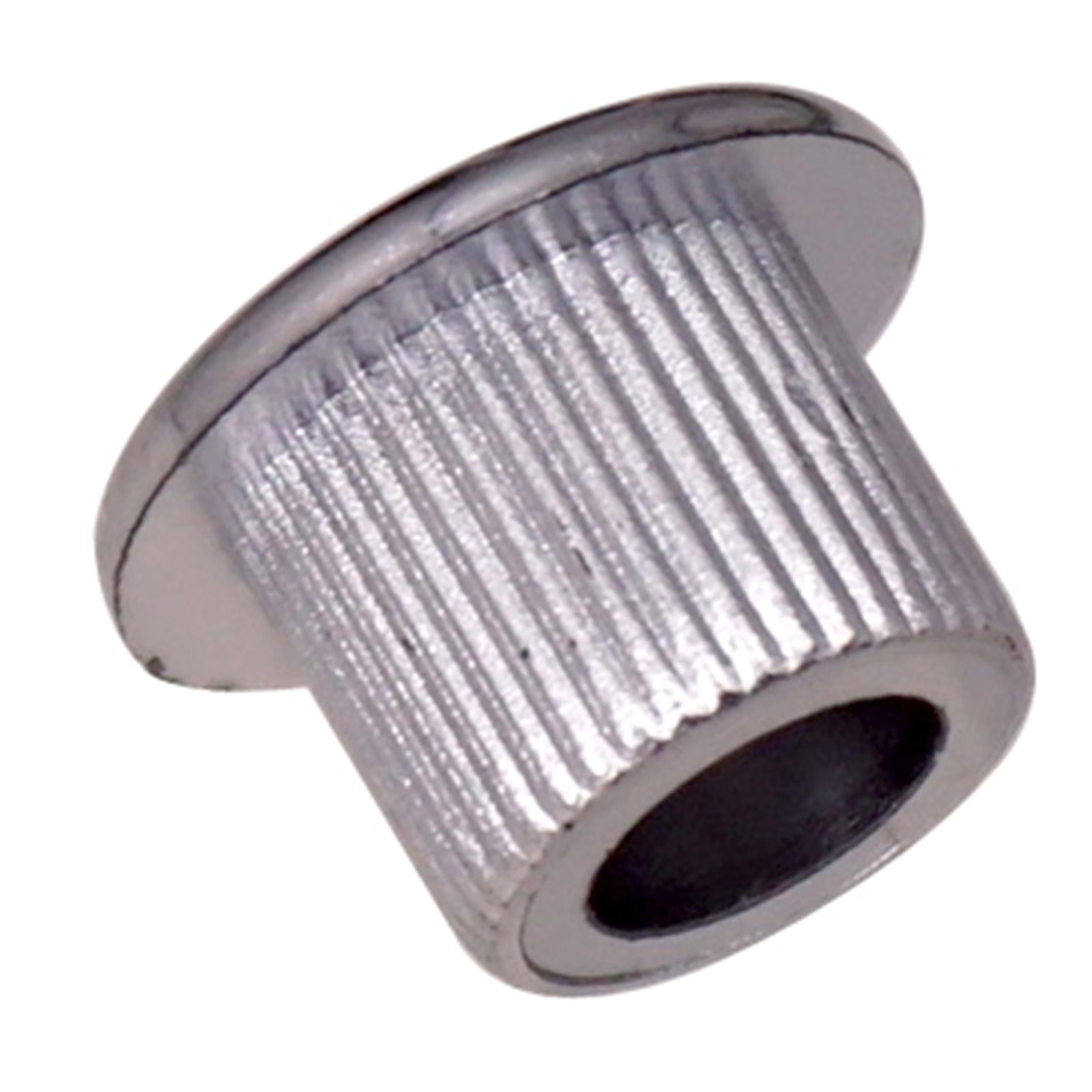 6x Chrome Guitar Tuner Bushings with Screws for Semi Closed Guitar Tuners silver