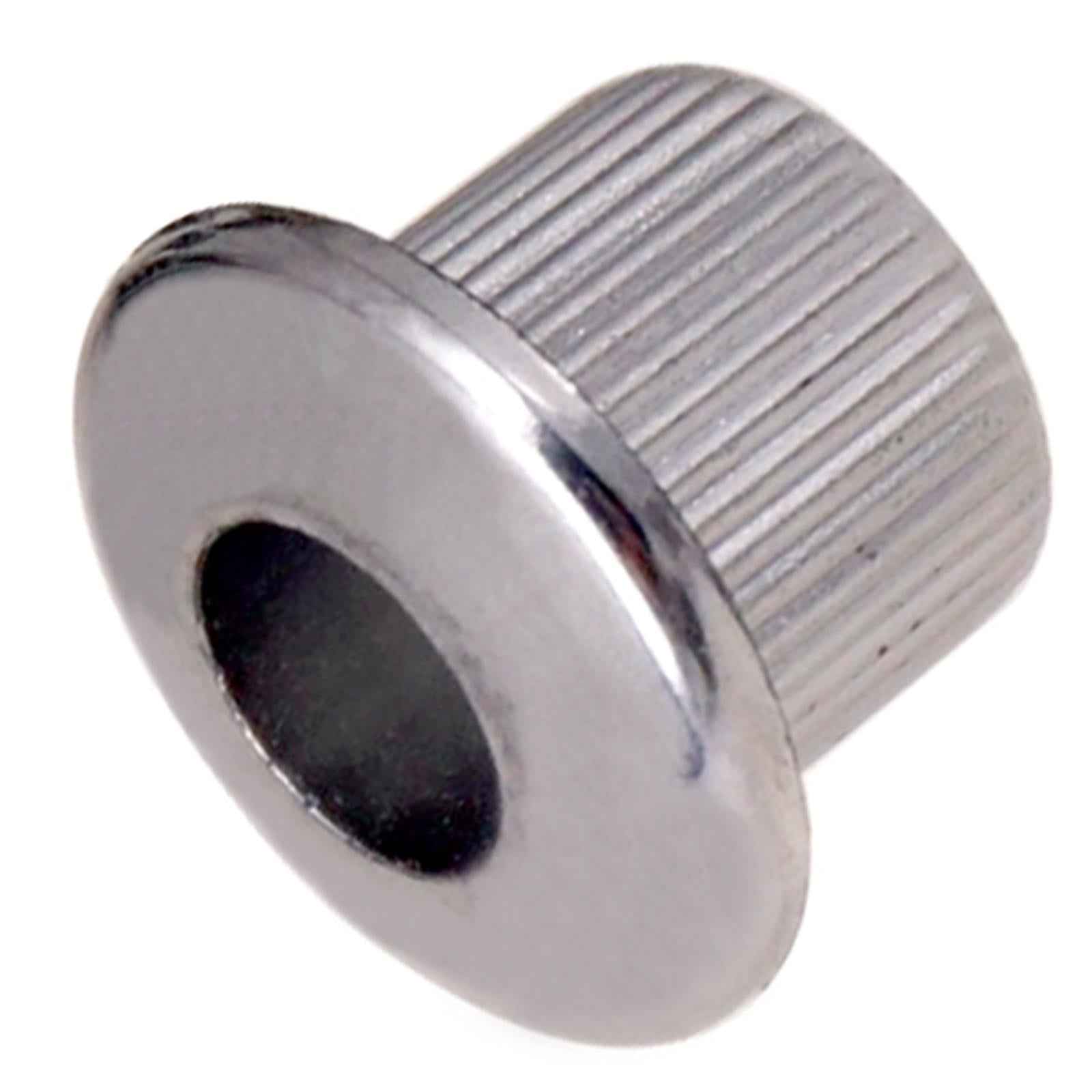 6x Chrome Guitar Tuner Bushings with Screws for Semi Closed Guitar Tuners silver