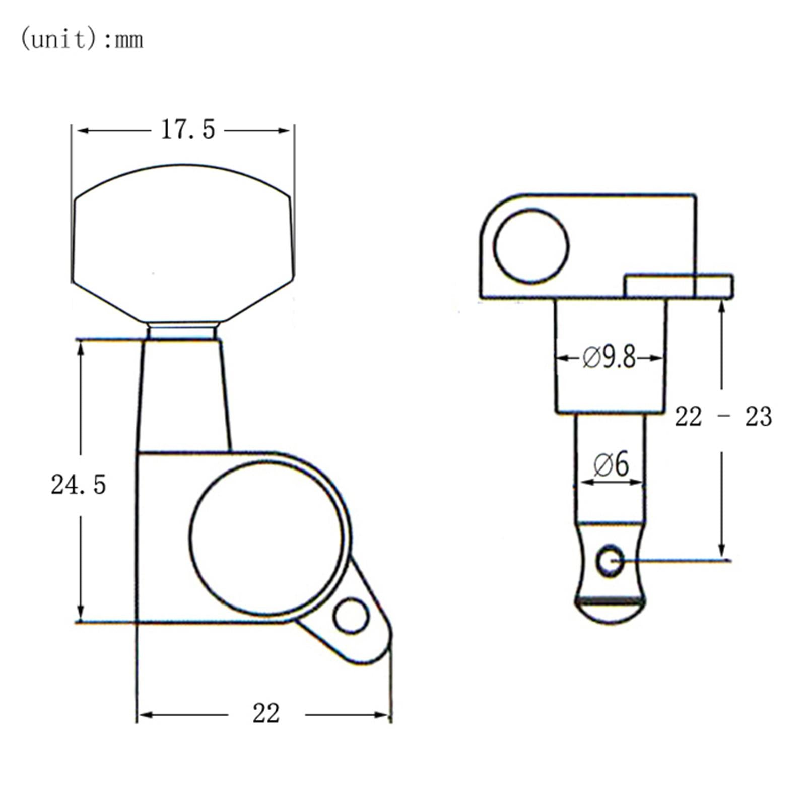 6x Guitar Tuning Peg Button Guitar Tuner Machine Head for Electric Guitar