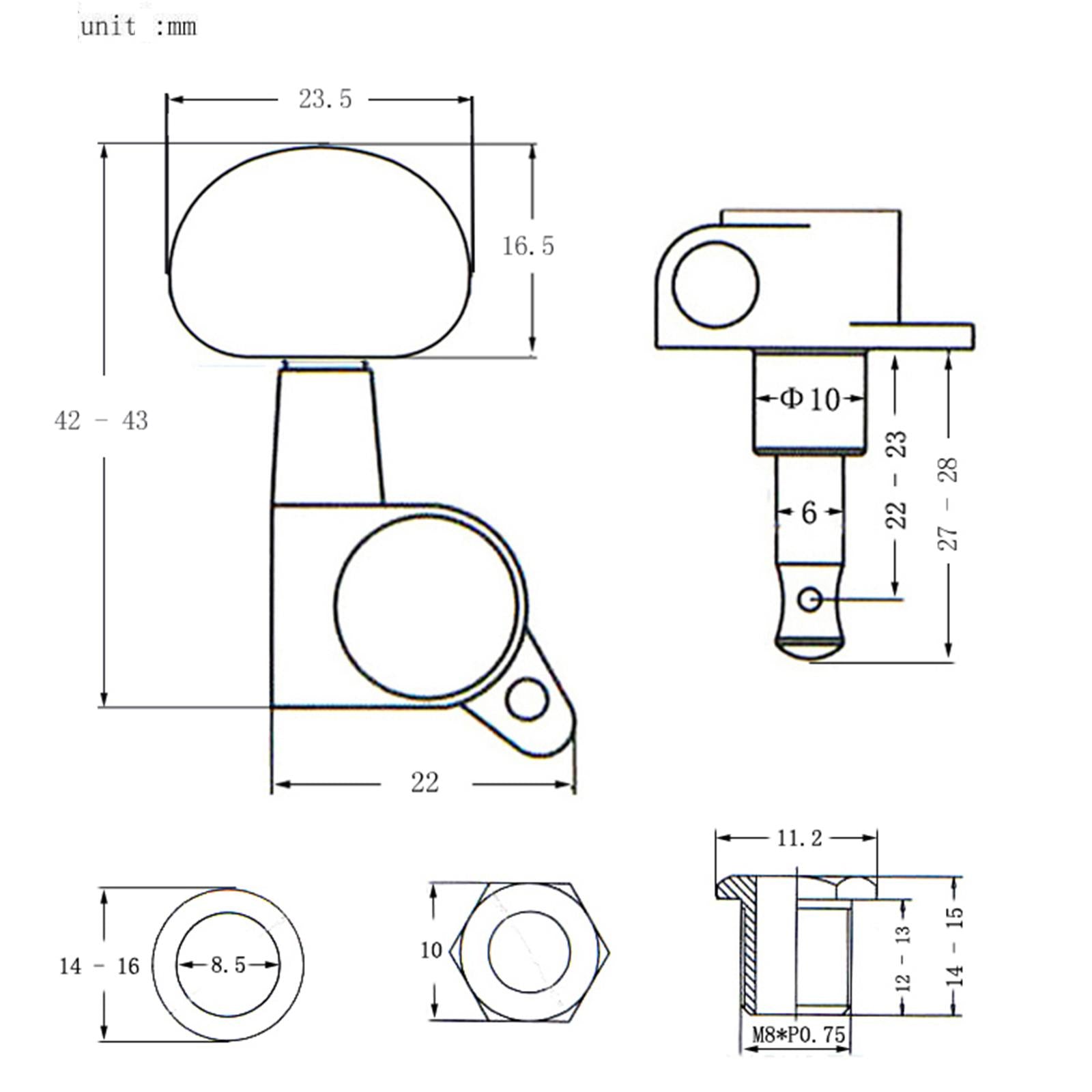 Guitar Tuning Pegs Knobs Tuning Keys for Electric Guitar Accs