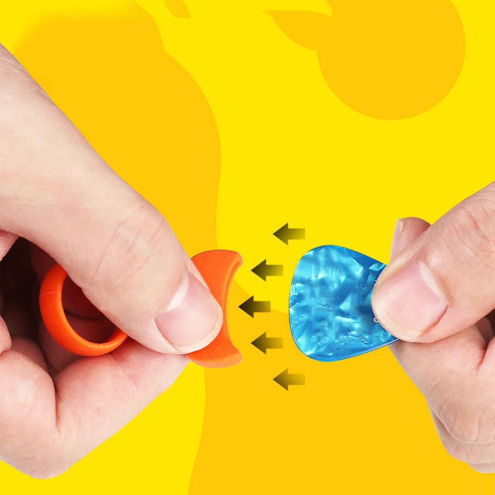 Guitar Finger Pick Holder Soft Protection Cover for Ukulele Children Student S