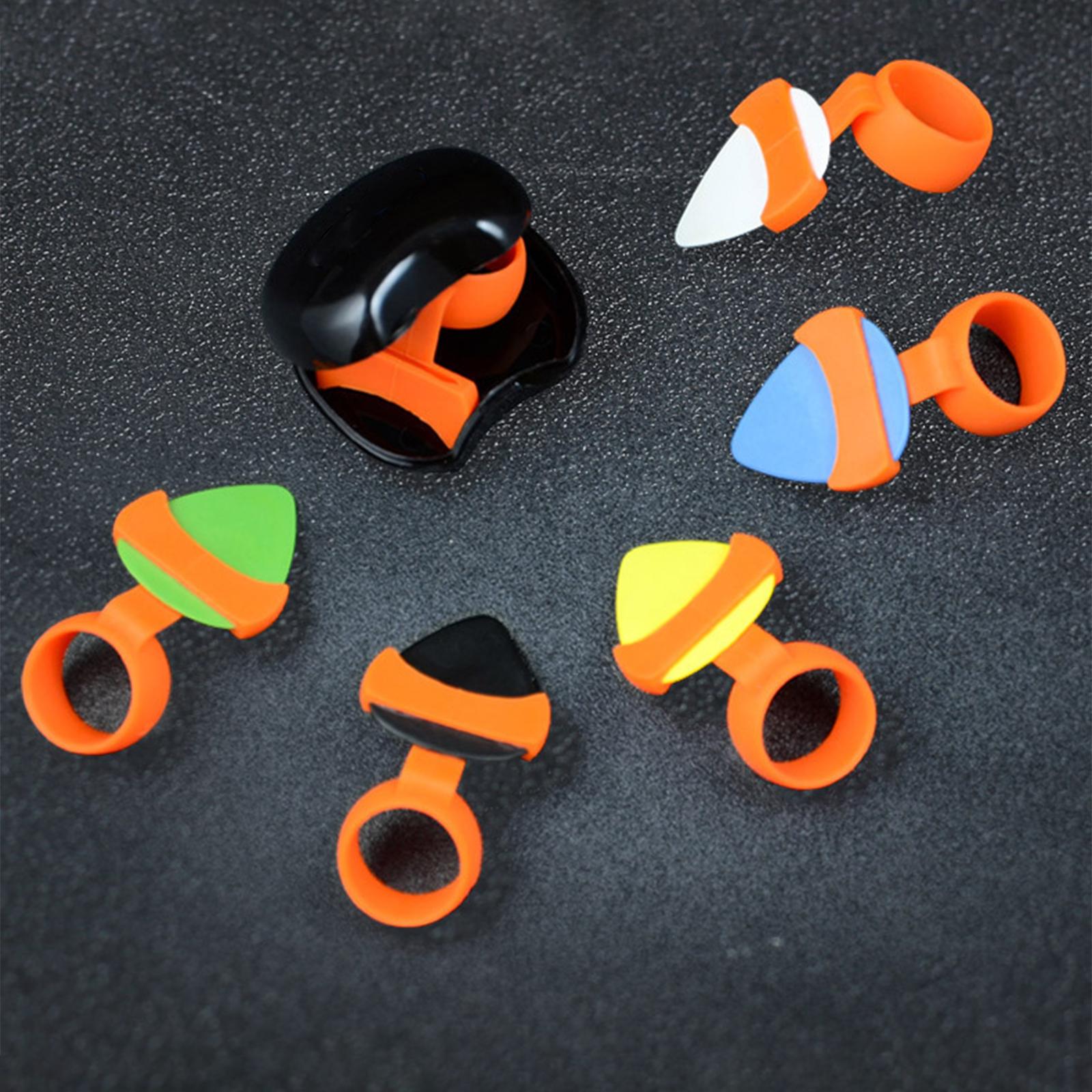 Guitar Finger Pick Holder Soft Protection Cover for Ukulele Children Student S