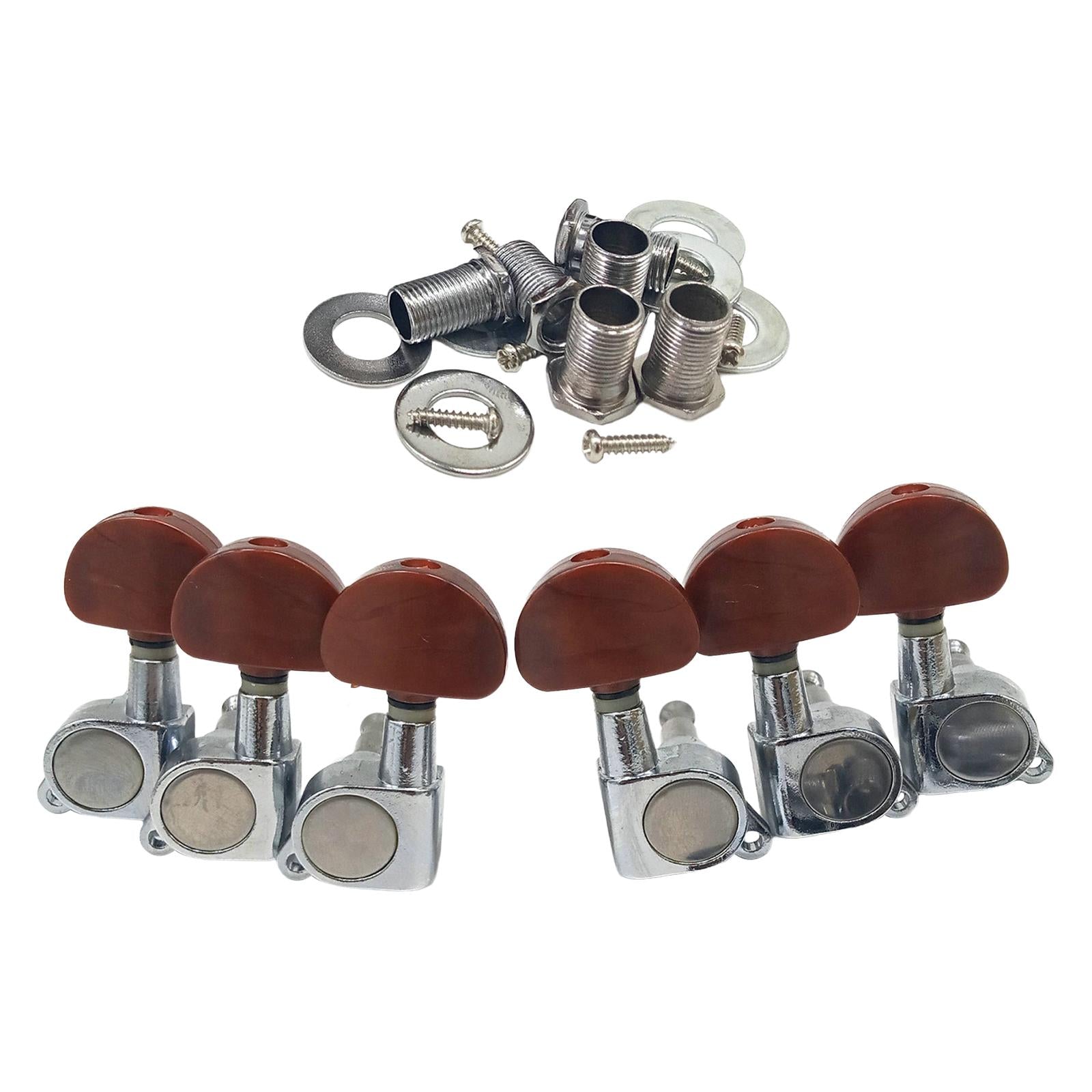 6x Sealed Guitar Tuning Pegs Tuners Machine Heads 3R3L for Electric Guitar