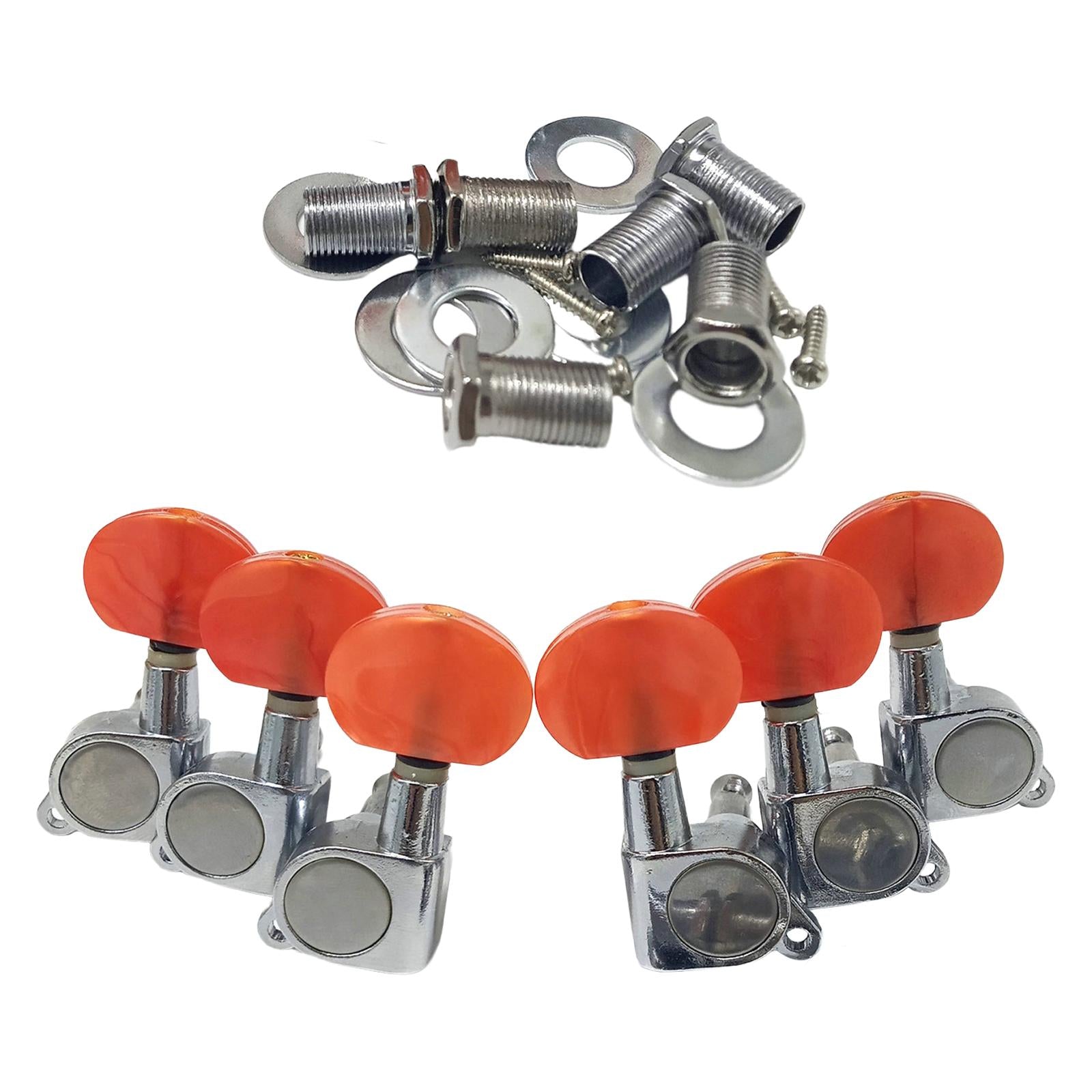 6x Zinc Alloy Guitar Tuning Peg Tuner for Acoustic Guitar Replacement Parts
