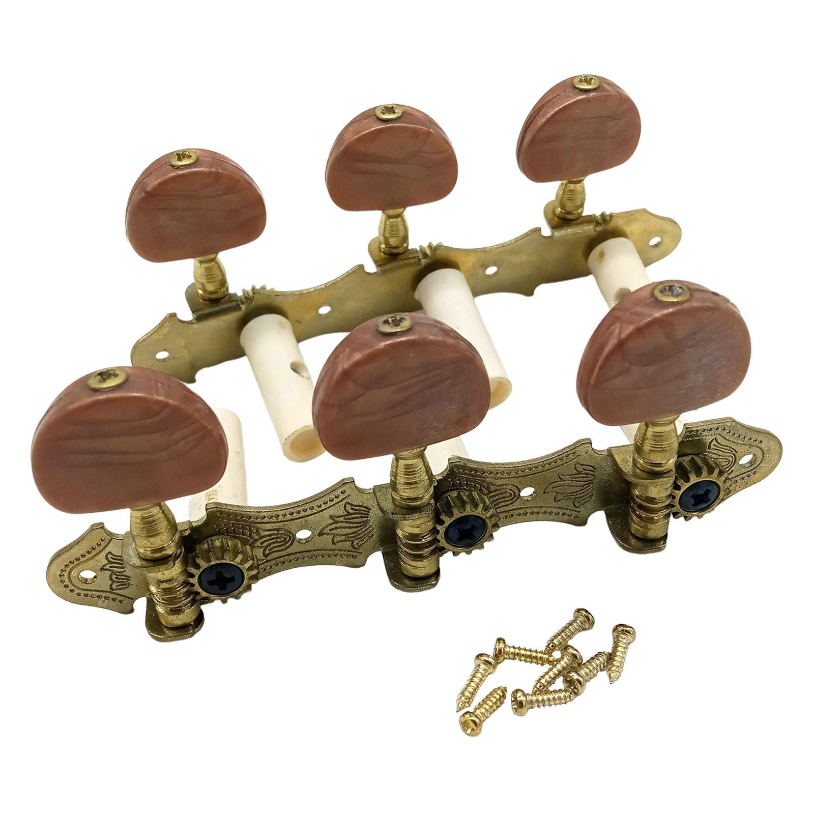 2 Pieces String Tuners Replace Part Premium Metal Machine Heads for Guitars