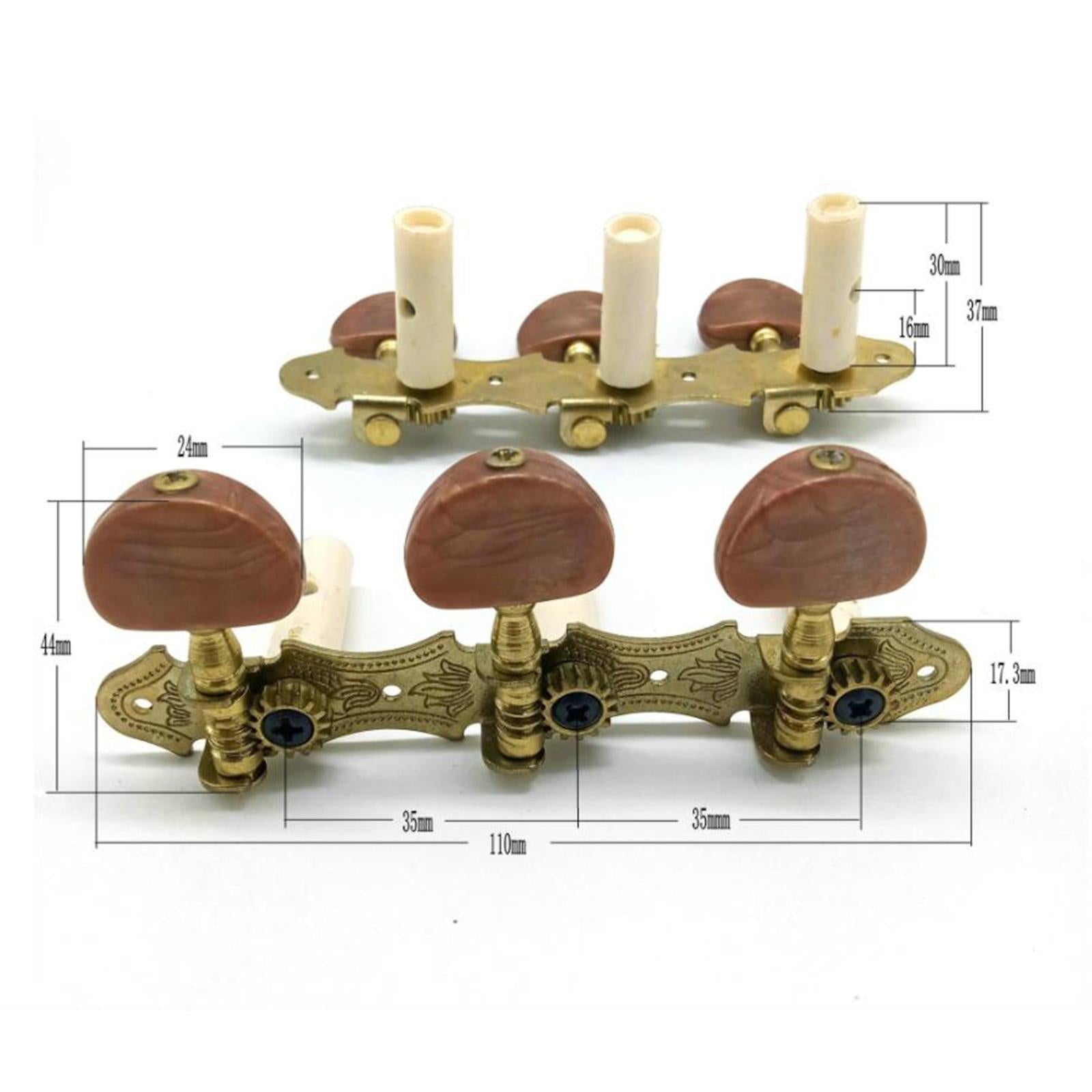 2 Pieces String Tuners Replace Part Premium Metal Machine Heads for Guitars